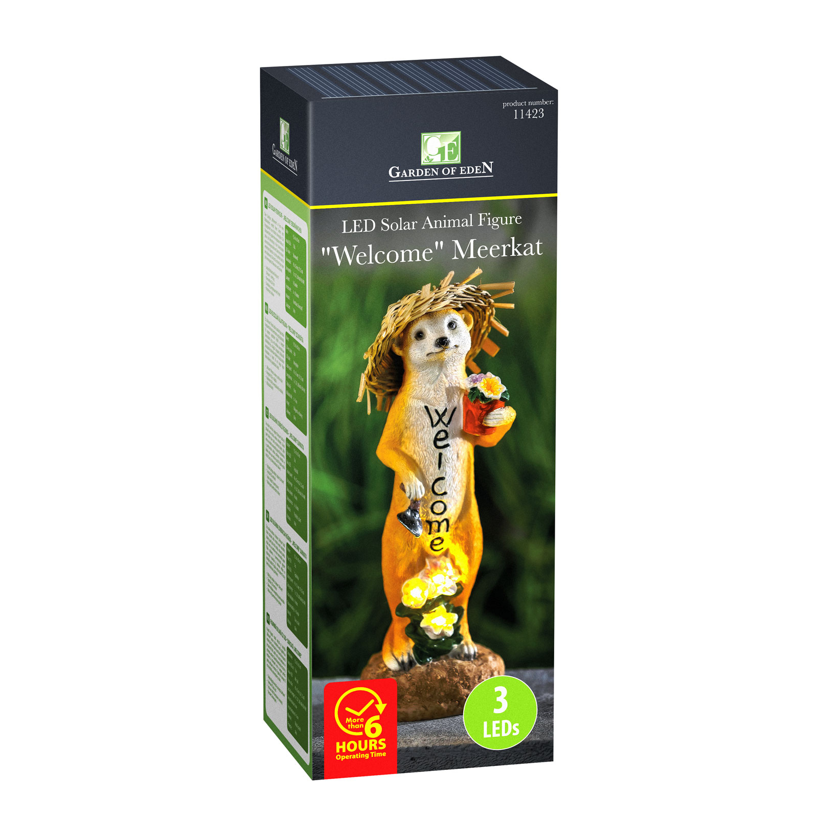 Figurină solară LED - suricate "Welcome" - LED alb cald - 30 cm [2]