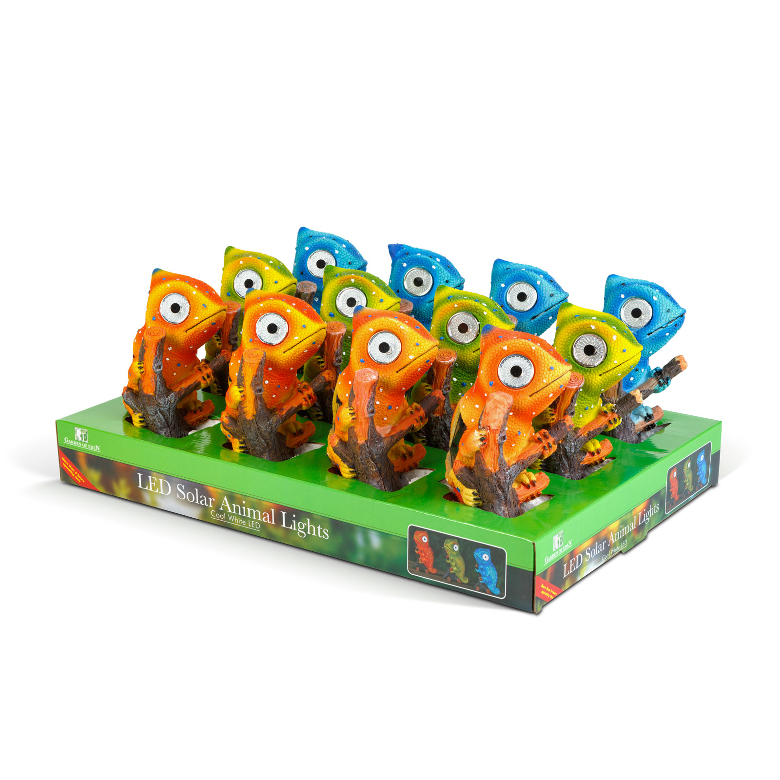 Lampa solara LED cameleon gradina, 2 LED alb cald, 16 cm,  3 culori [2]