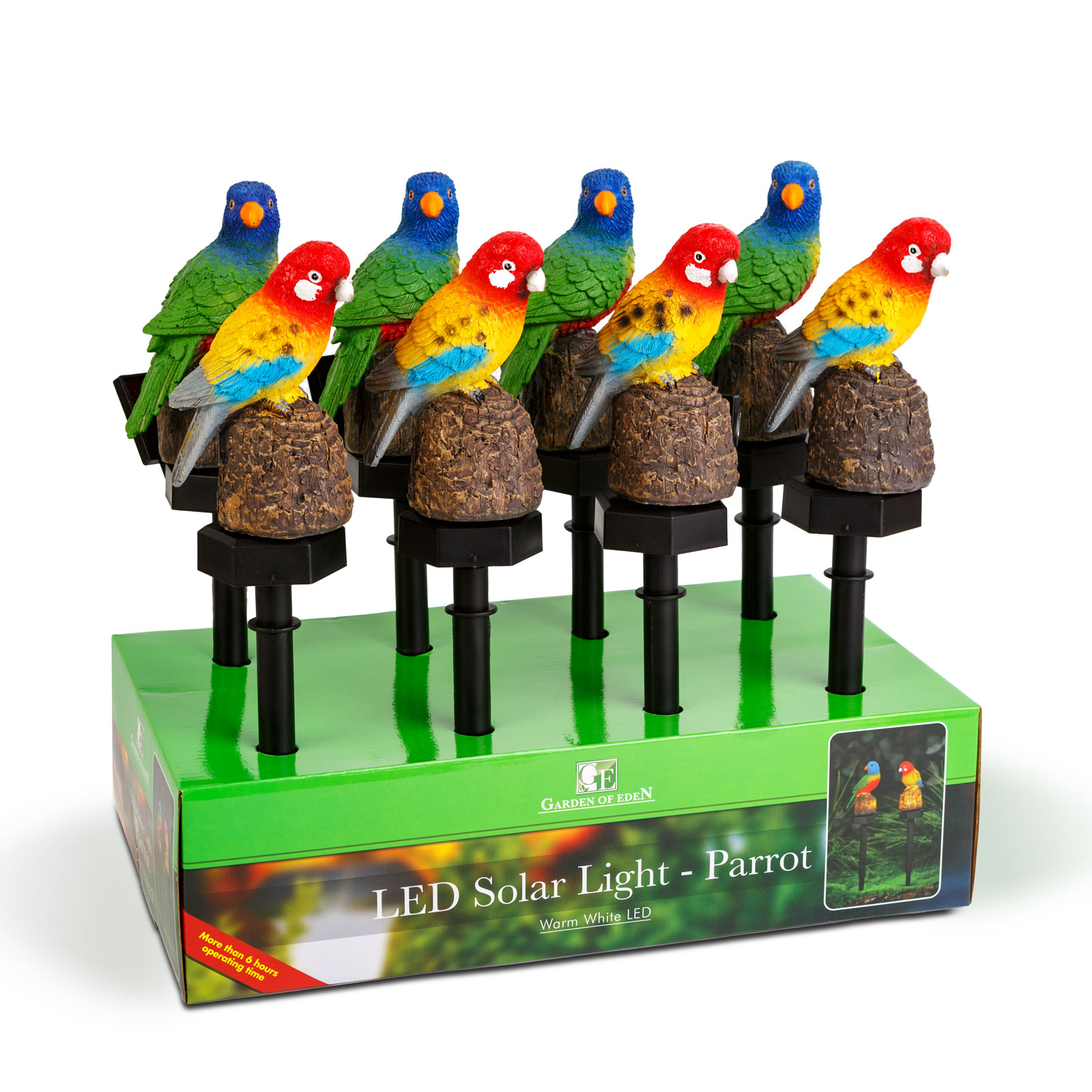 Lampa solara LED papagal gradina, 42 cm, 1 LED alb cald, incarcare automata IP44 [2]