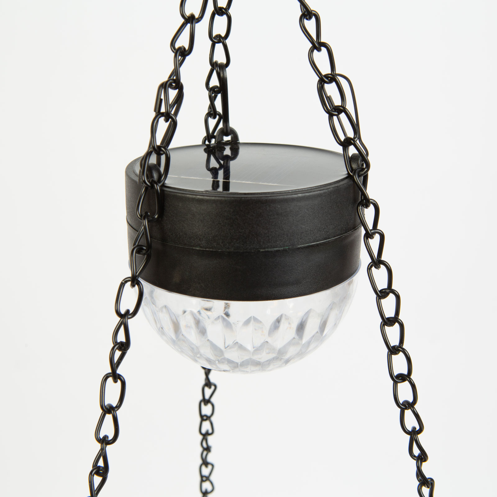 Lampa solara LED suspendata ghiveci flori, iluminat decorativ exterior, alb cald, IP44 [2]