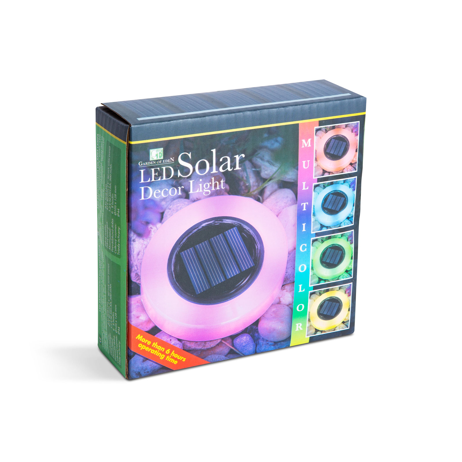 Lampa solara gradina LED RGB circulara, iluminat exterior cu tarus, schimbare culori [2]