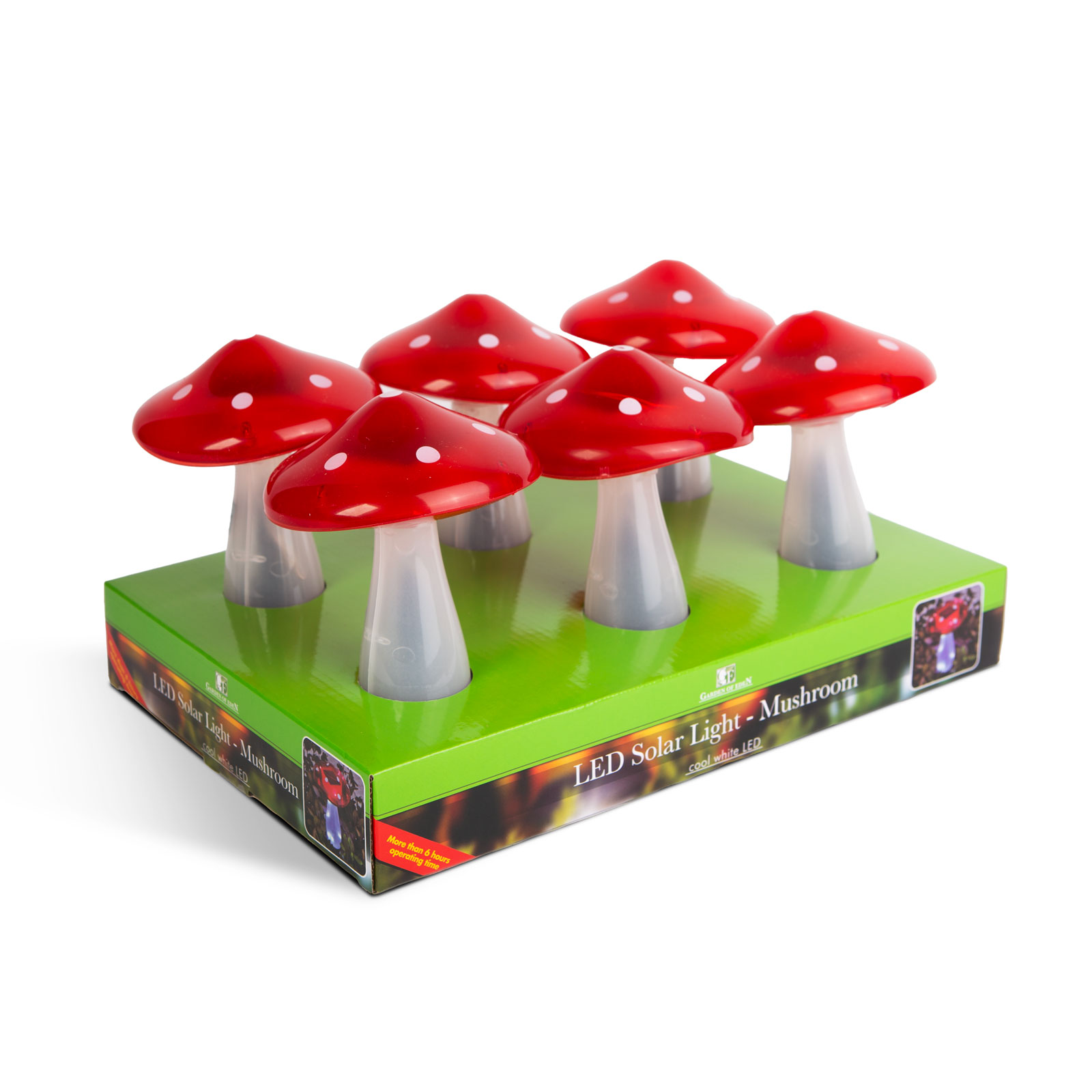 Lampa solara LED ciuperca 23.5 cm cu tarus, 10 LED alb rece, decor gradina exterior [2]