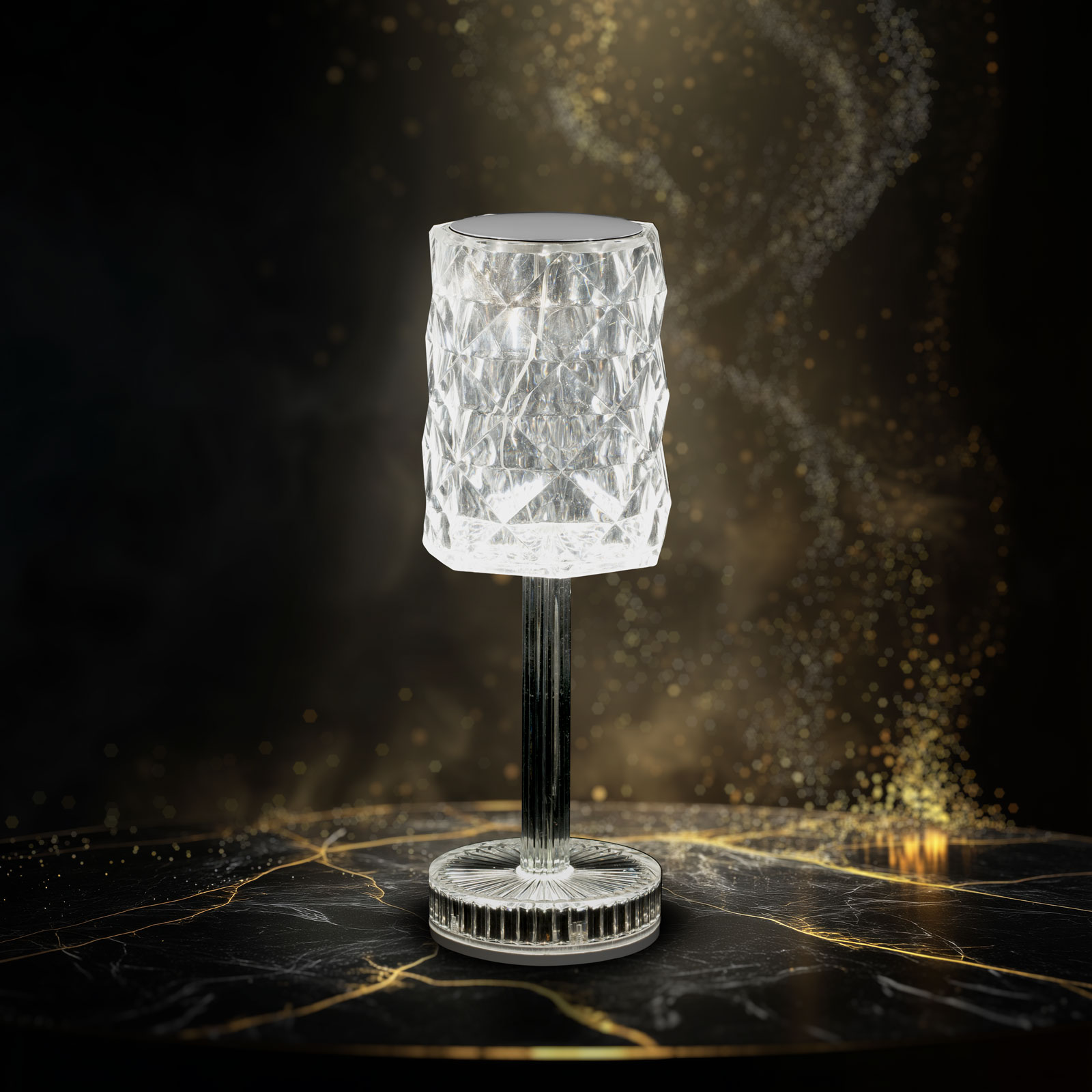 Lampa de masa - transparenta - caldura reglabila de culoare, luminozitate - baterie - USB [2]