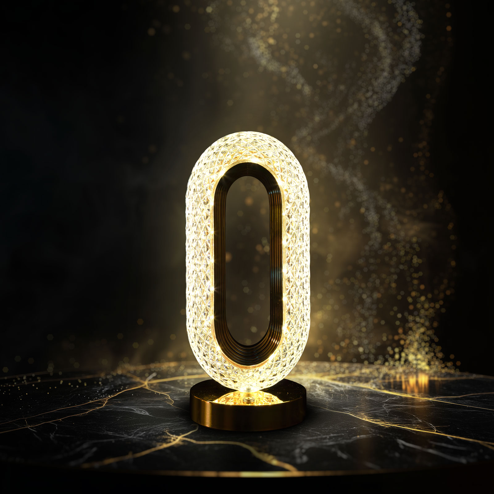 Lampa de masa - aur - temperatura reglabila a culorii, luminozitate - baterie - USB [2]