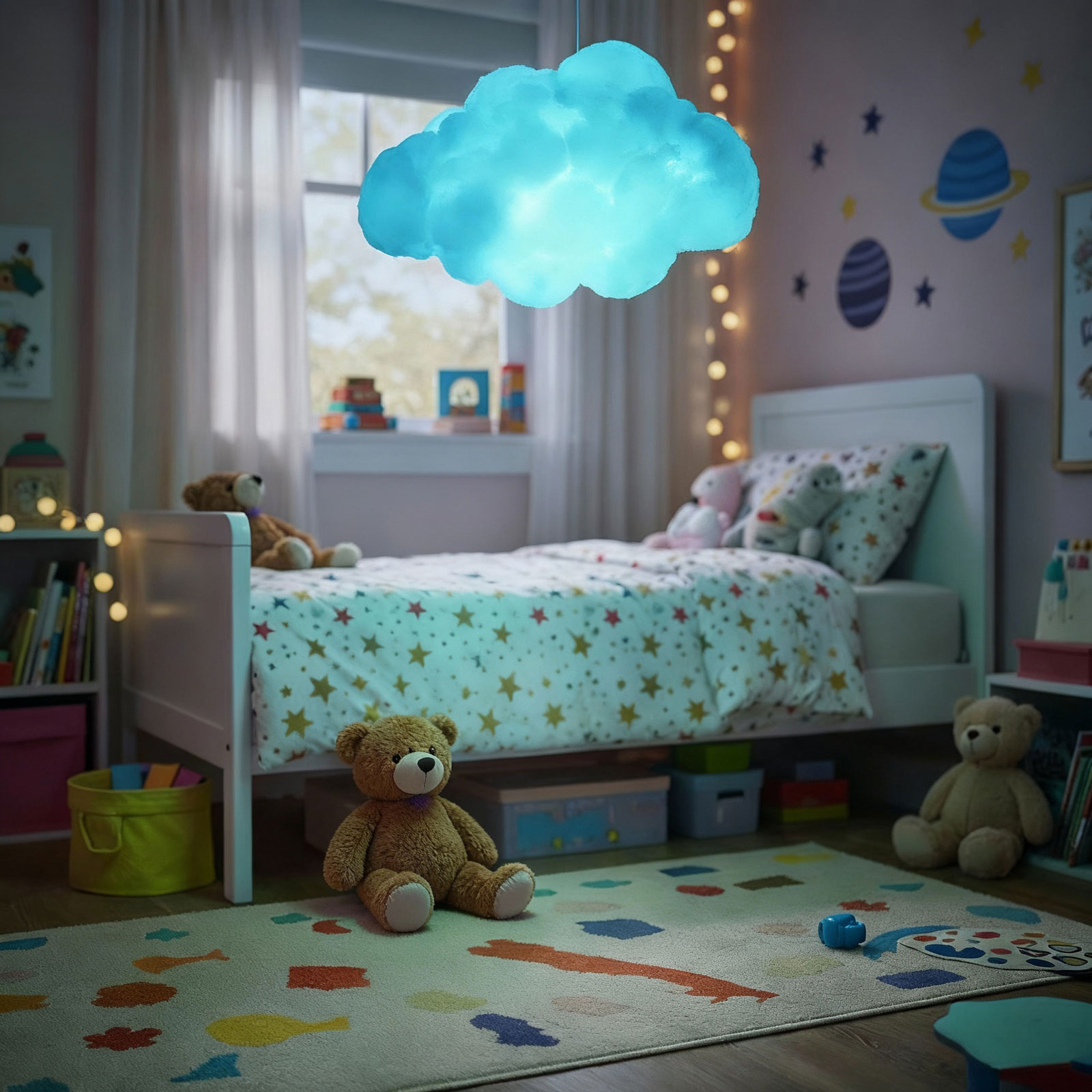 Lampă nor magic - 16 LED RGB - 3 x AAA - 25 x 20 x 15 cm [2]