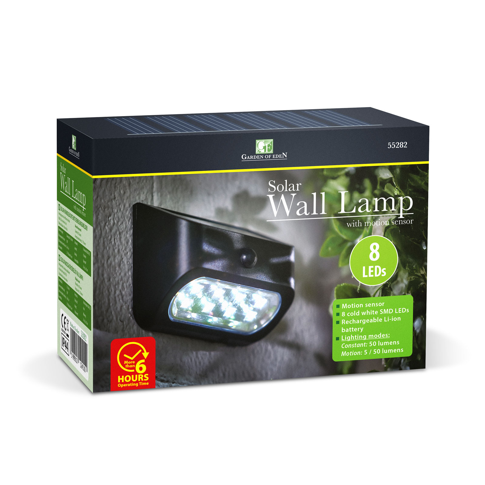 Lampă solară cu senzor de mișcare- 14 x 6,5 x 10 cm - 8 x LED SMD [2]