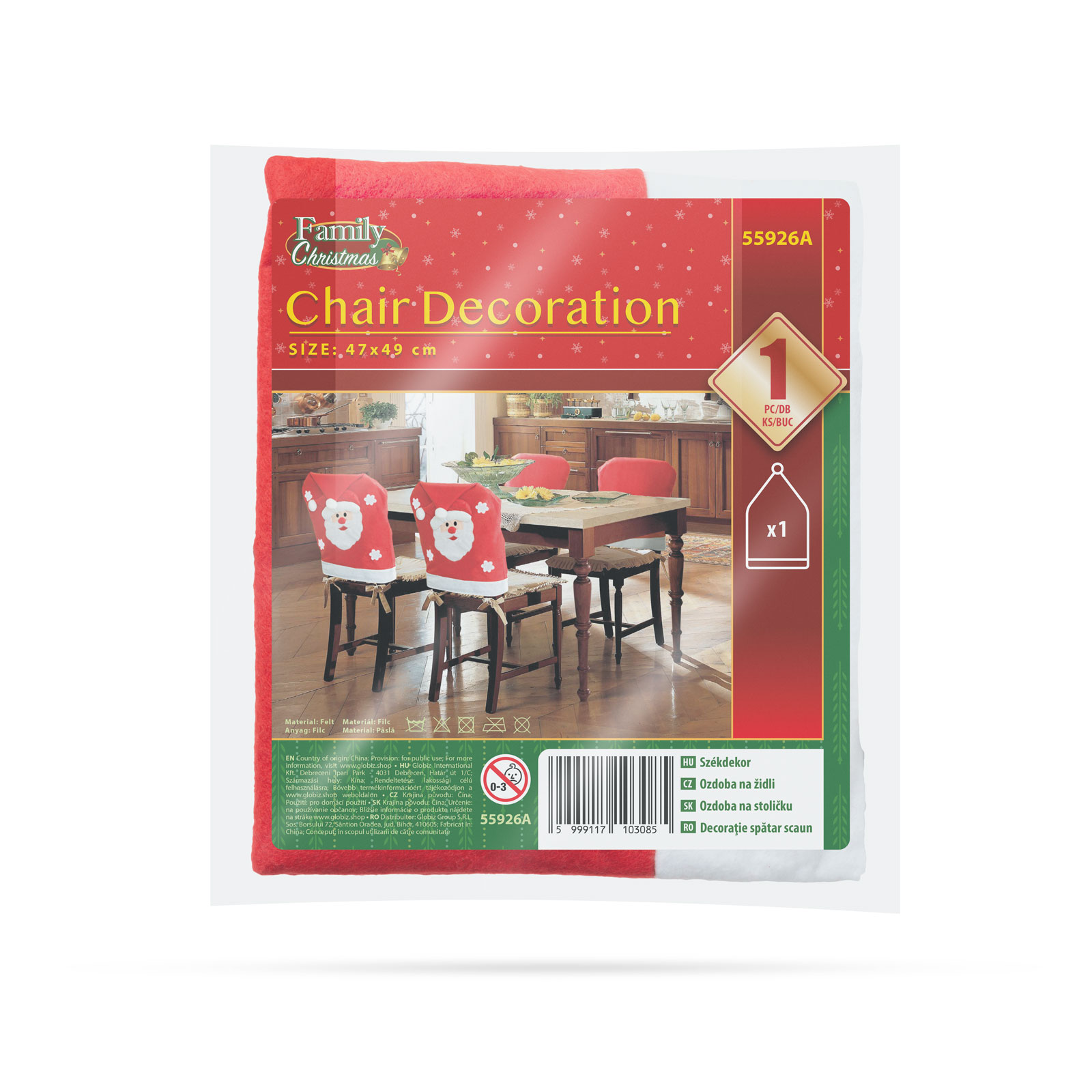 Decorațiune pentru scaun - Moș Crăciun [1]