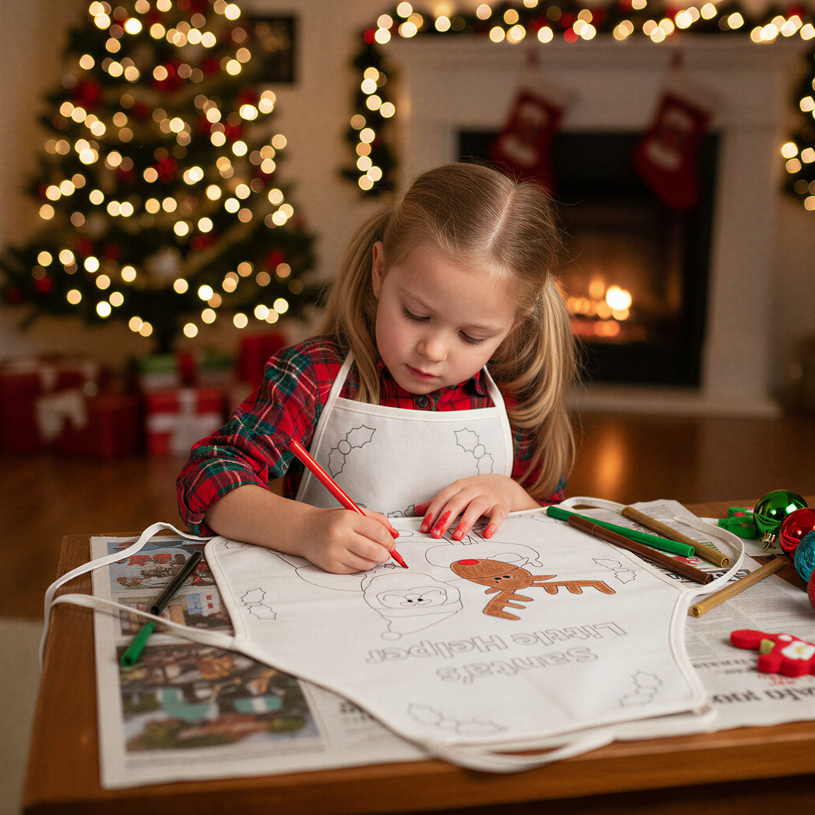 Șorț pentru Copii de Colorat, cu Carioci Incluse, 56 × 34 cm [2]