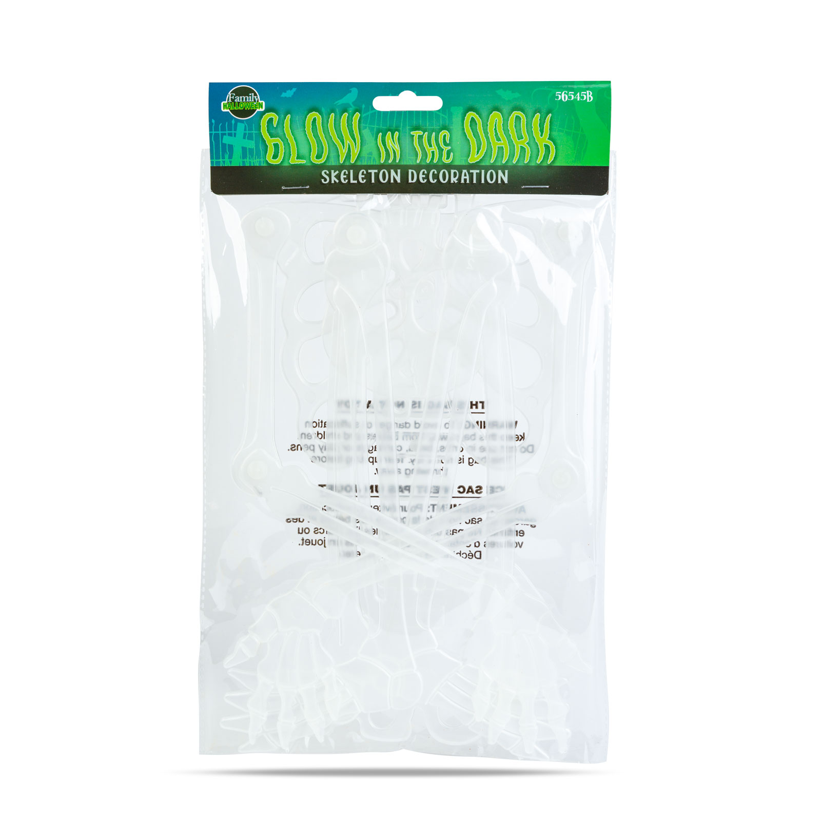 Decor fosforescent de Halloween - schelet - 90 x 40 cm [2]