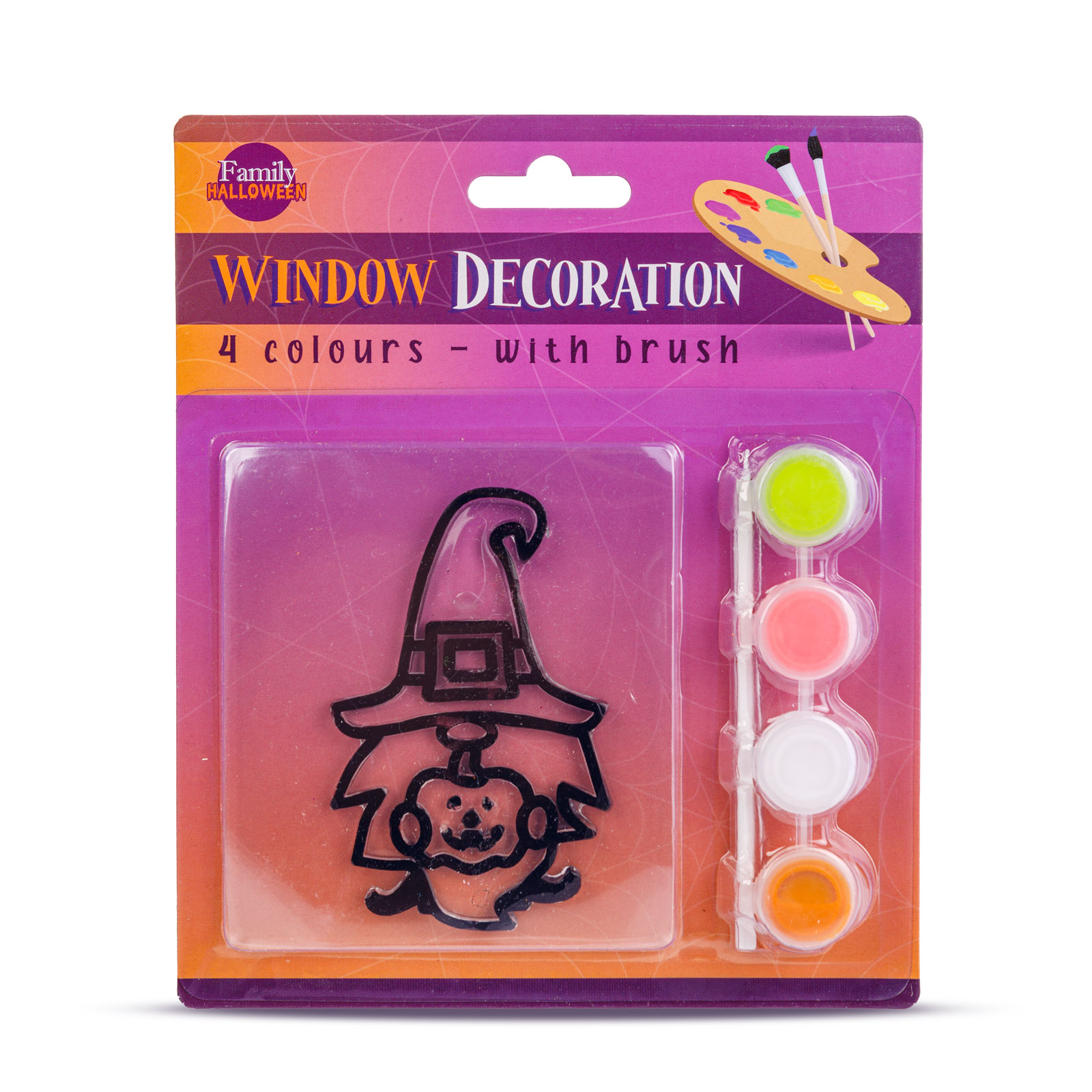 Decor fereastră Halloween - 4 culori - cu pensulă [2]