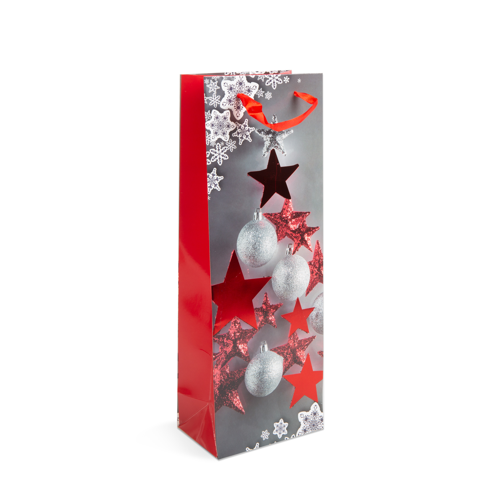 Pungă cadou sticle - hartie, Craciun - 360 x 127 x 83 mm - 4 tipuri / pachet [2]