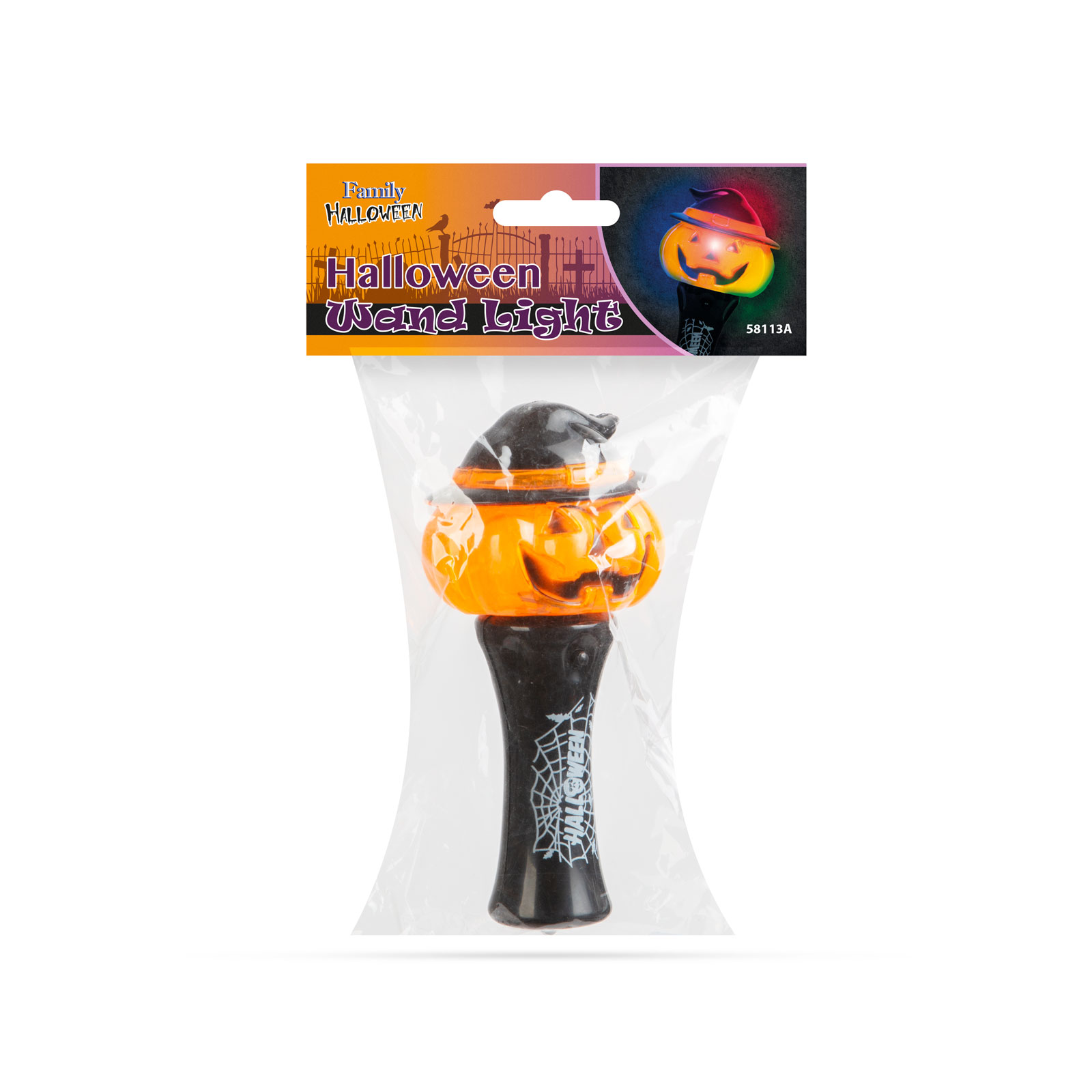 Lampă de Halloween cu LED - model dovleac - cu baterie [2]