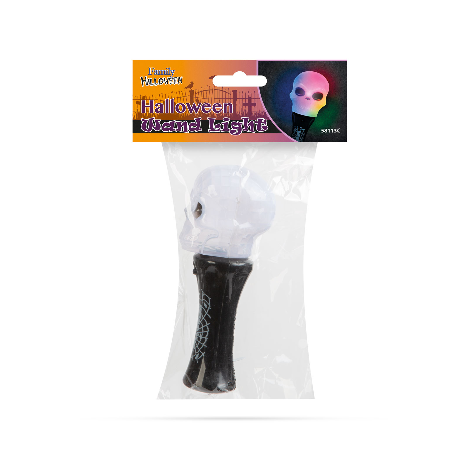 Lampă Halloween cu LED - model craniu - cu baterie [2]