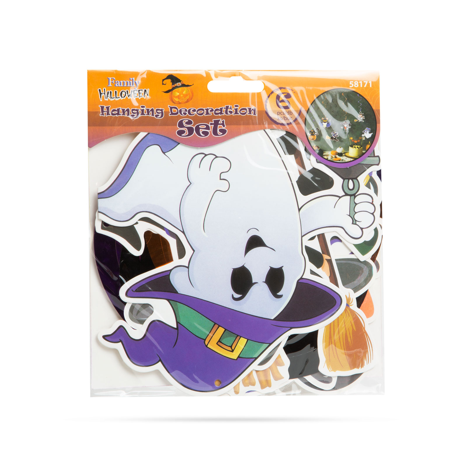 Set decor Halloween - 6 motive - cu agățătoare sclipitoare [1]