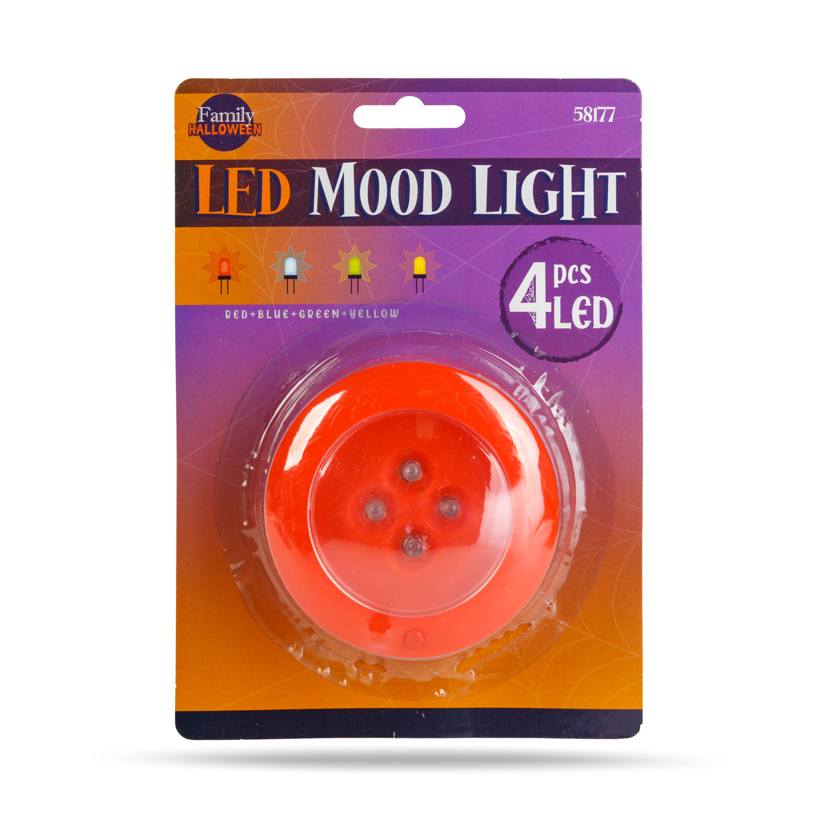 Iluminare pentru Halloween cu LED - LED 4 culori - 2 x AAA - portocaliu - 77 x 35 mm [2]