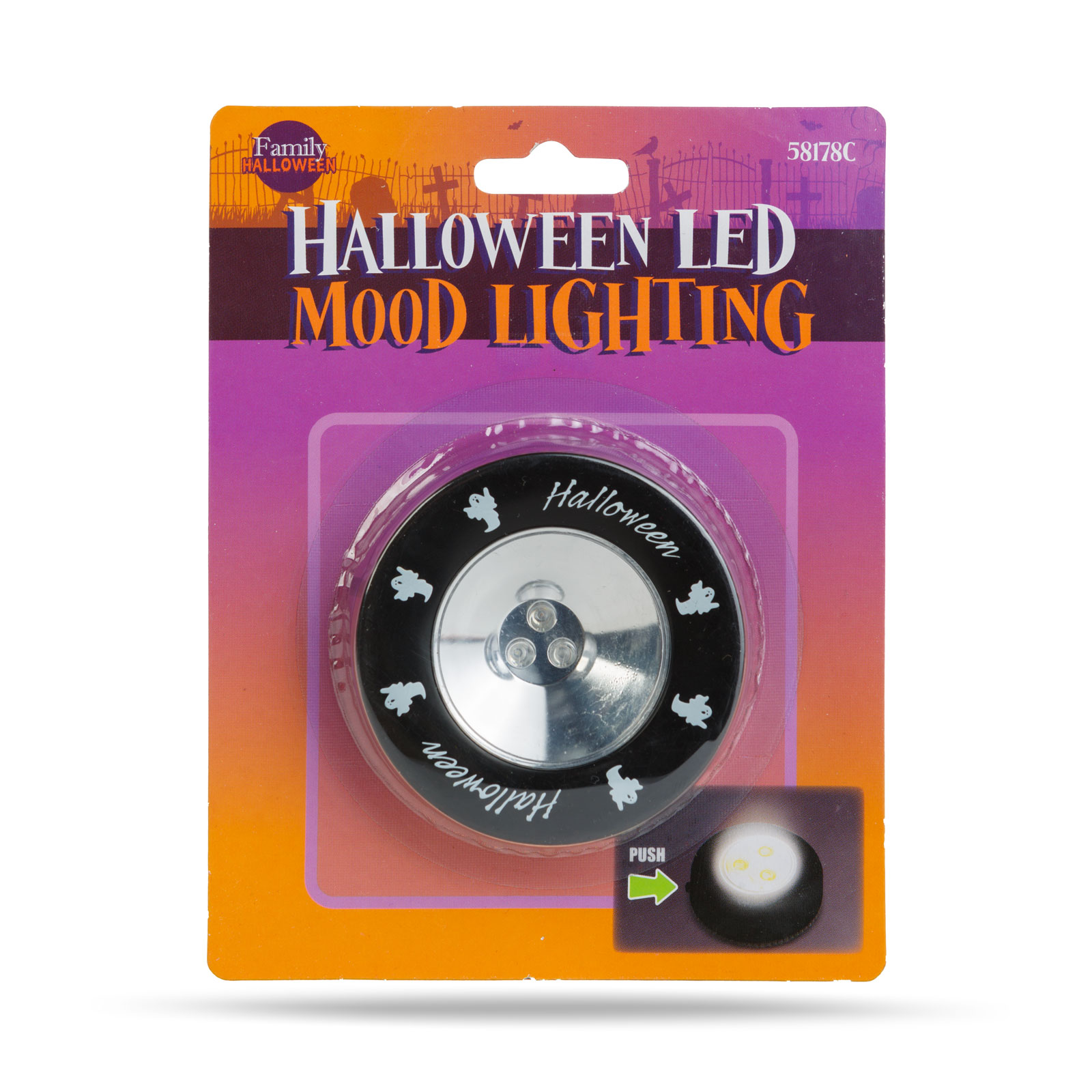 Iluminare LED de Halloween - 3 LED - 3 x AAA - negru, fantomă [2]