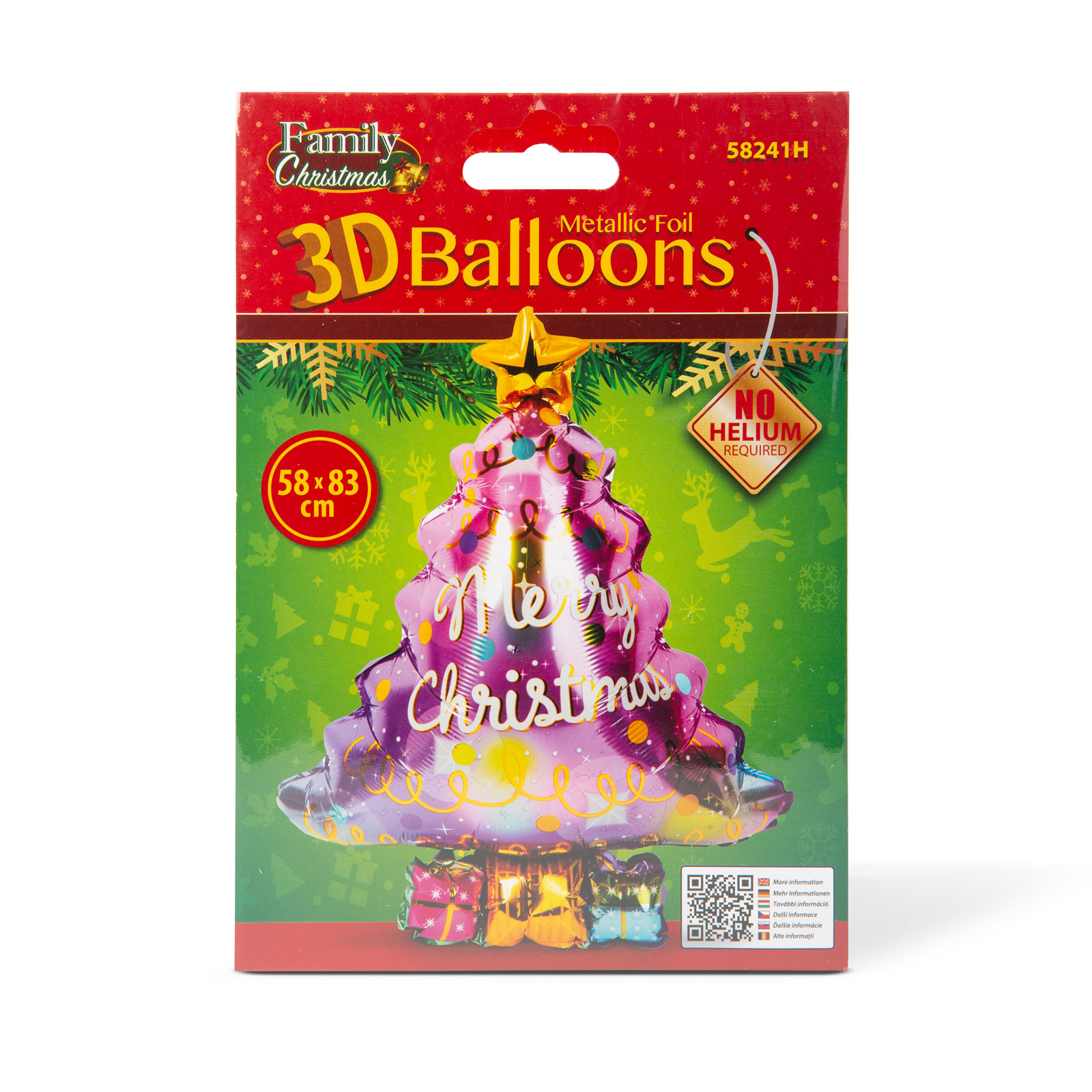 Balon de Craciun - folie de aluminiu - brad - 58 x 83 cm [2]