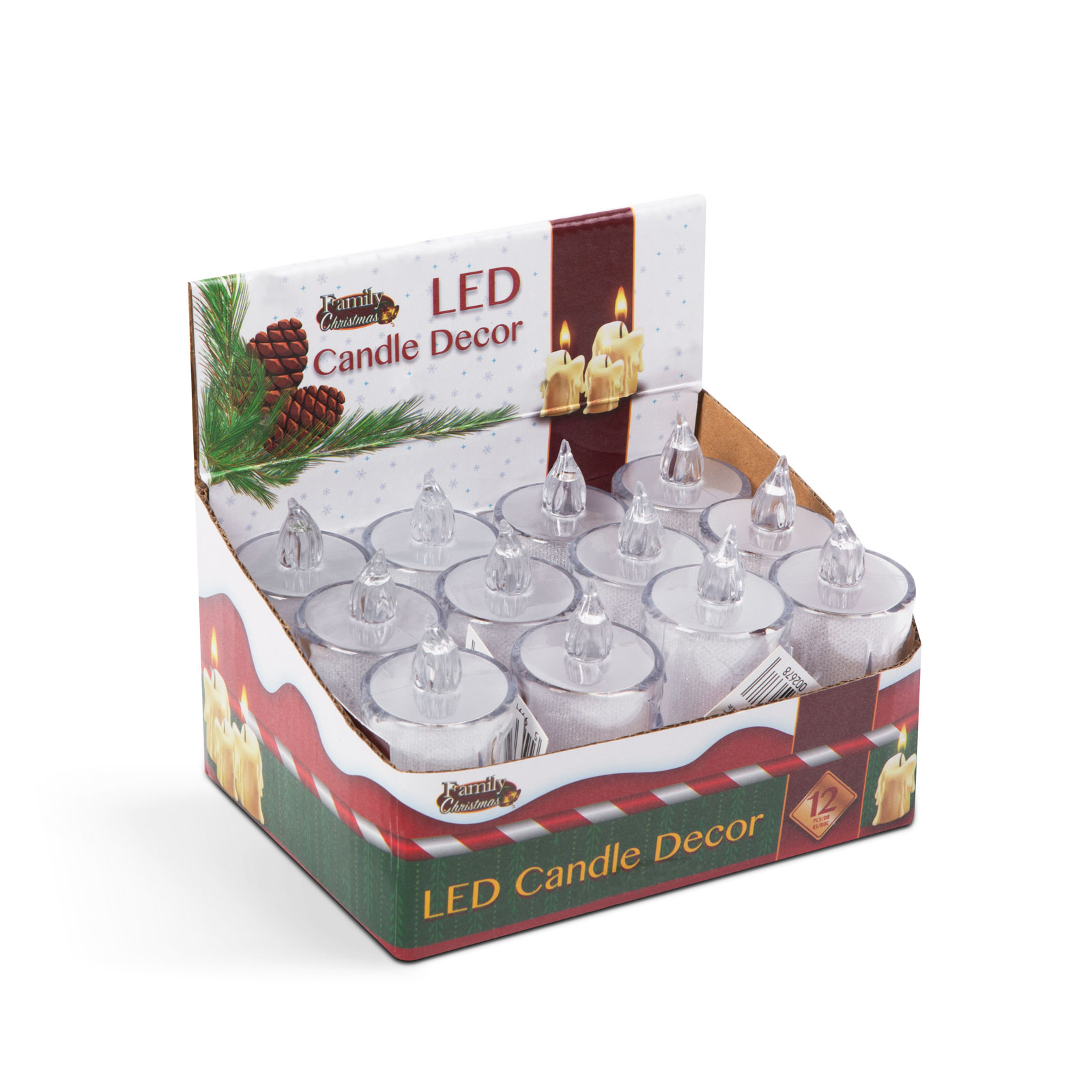 Decor lumanare LED - 7,5 x 3,6 cm - alb cald - plastic [1]