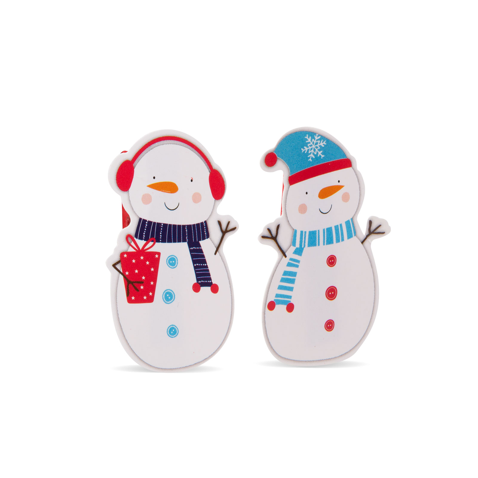 Cleme de Crăciun cu panglică - Om de zăpadă - 22 x 35 mm - 18 buc, 2 m / pachet [1]