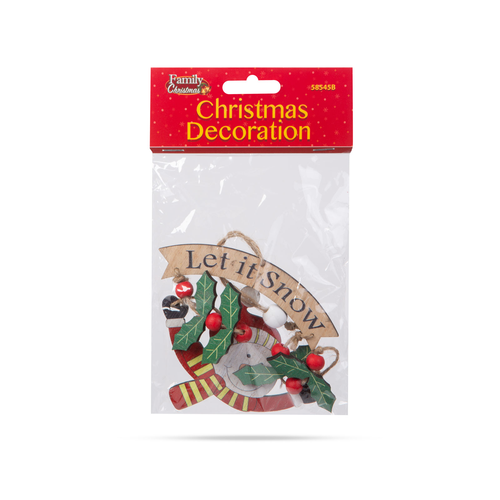 Decor de Craciun - Lemn, om de zăpadă - 13 x 17 cm [2]