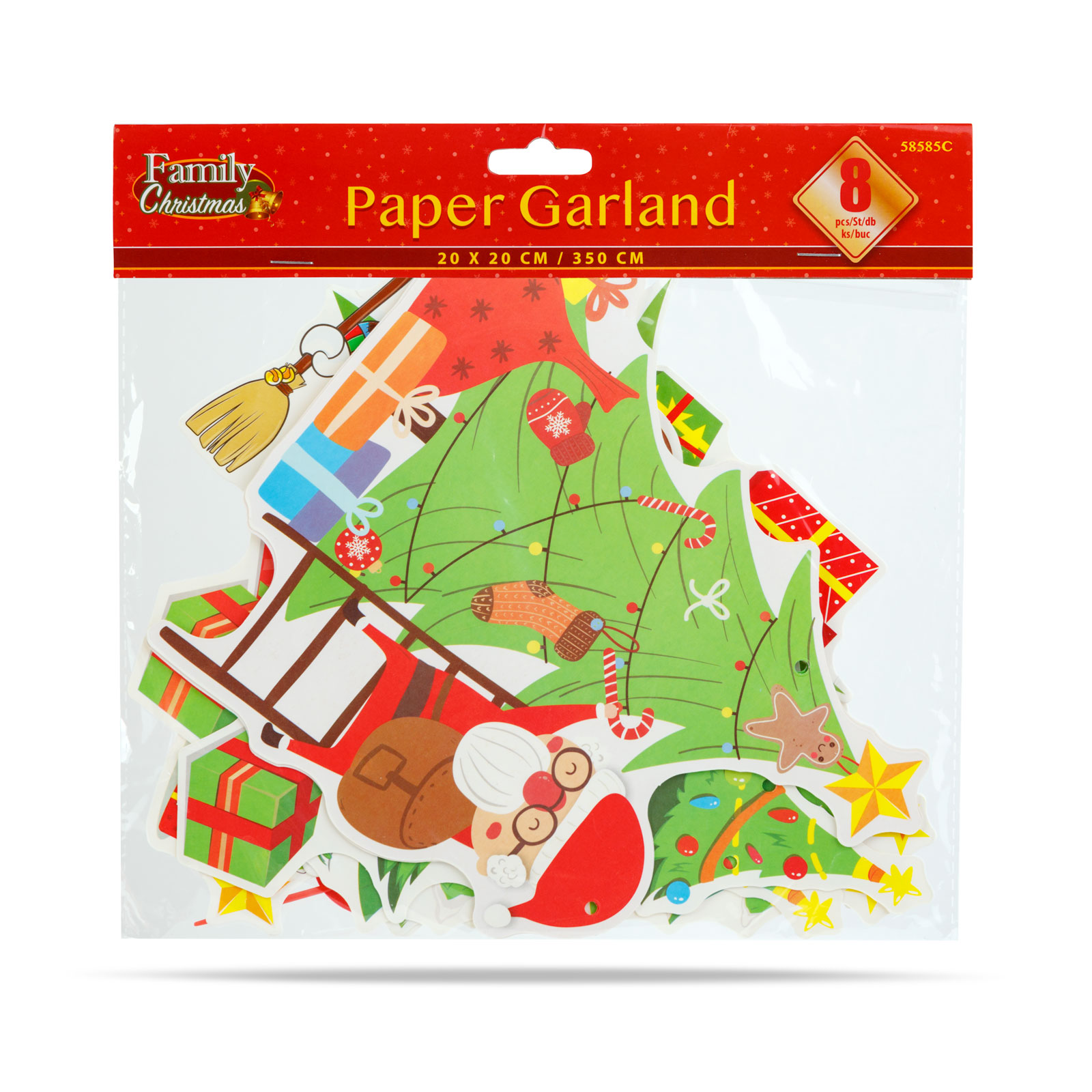 Ghirlandă de hârtie de Crăciun - 8 brazi - 3,5 m [2]