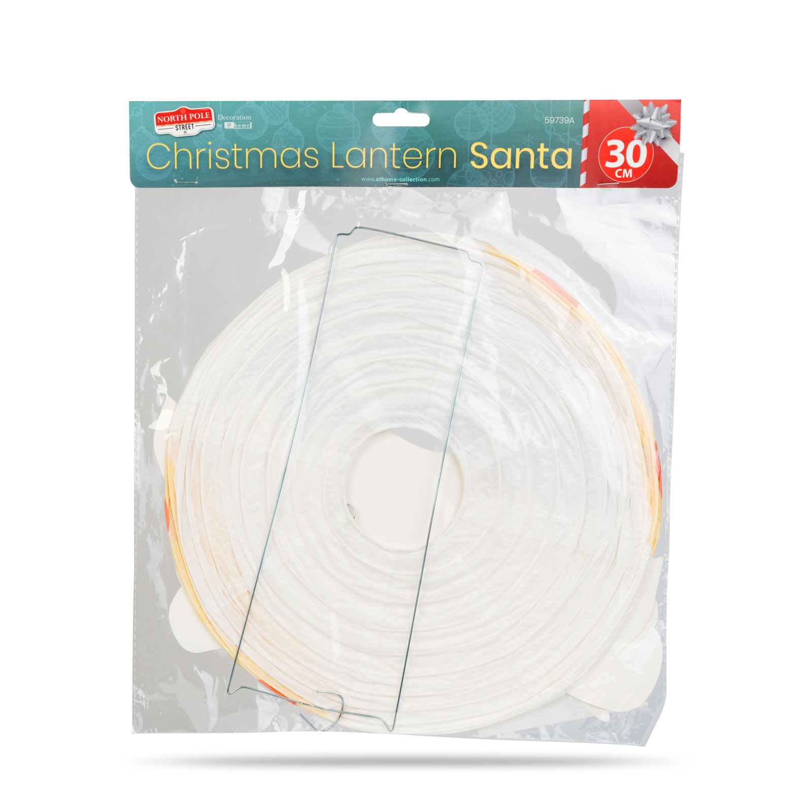 Lampion de Crăciun - Moș Crăciun - hârtie - 30 cm [2]