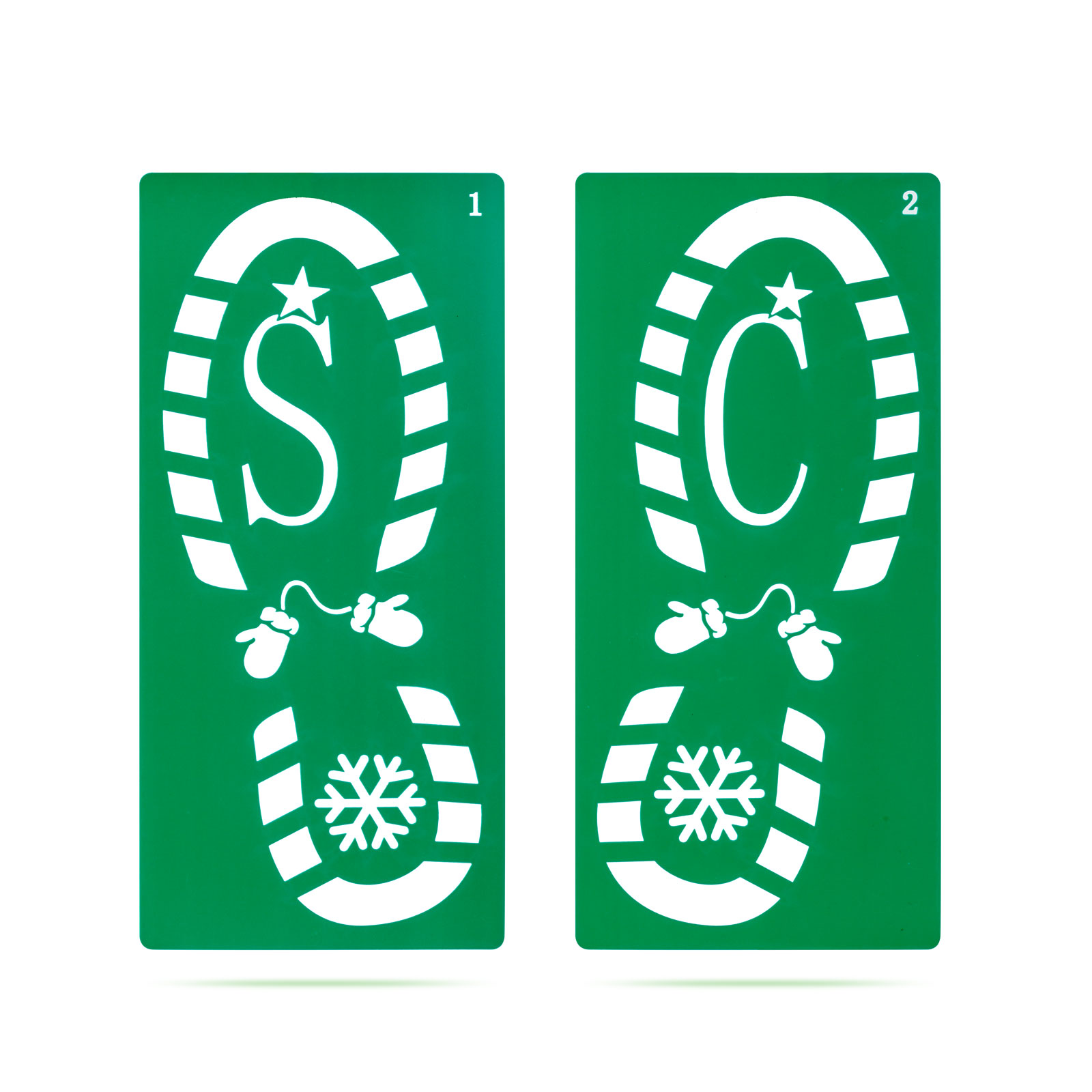 Decorațiune de Crăciun - set de șabloane pentru urme de pași - plastic - 30,5 x 14 cm - 4 buc / pach [2]