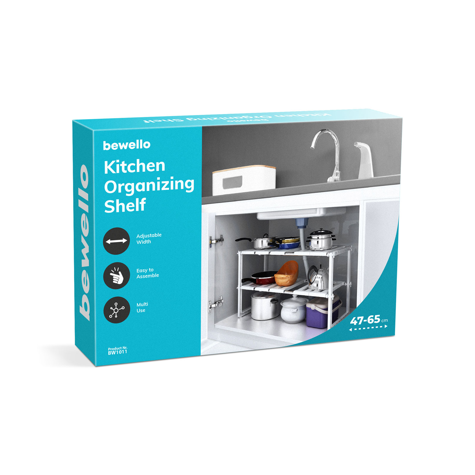 Raft organizator pentru bucătărie - cu lăţime reglabilă [2]