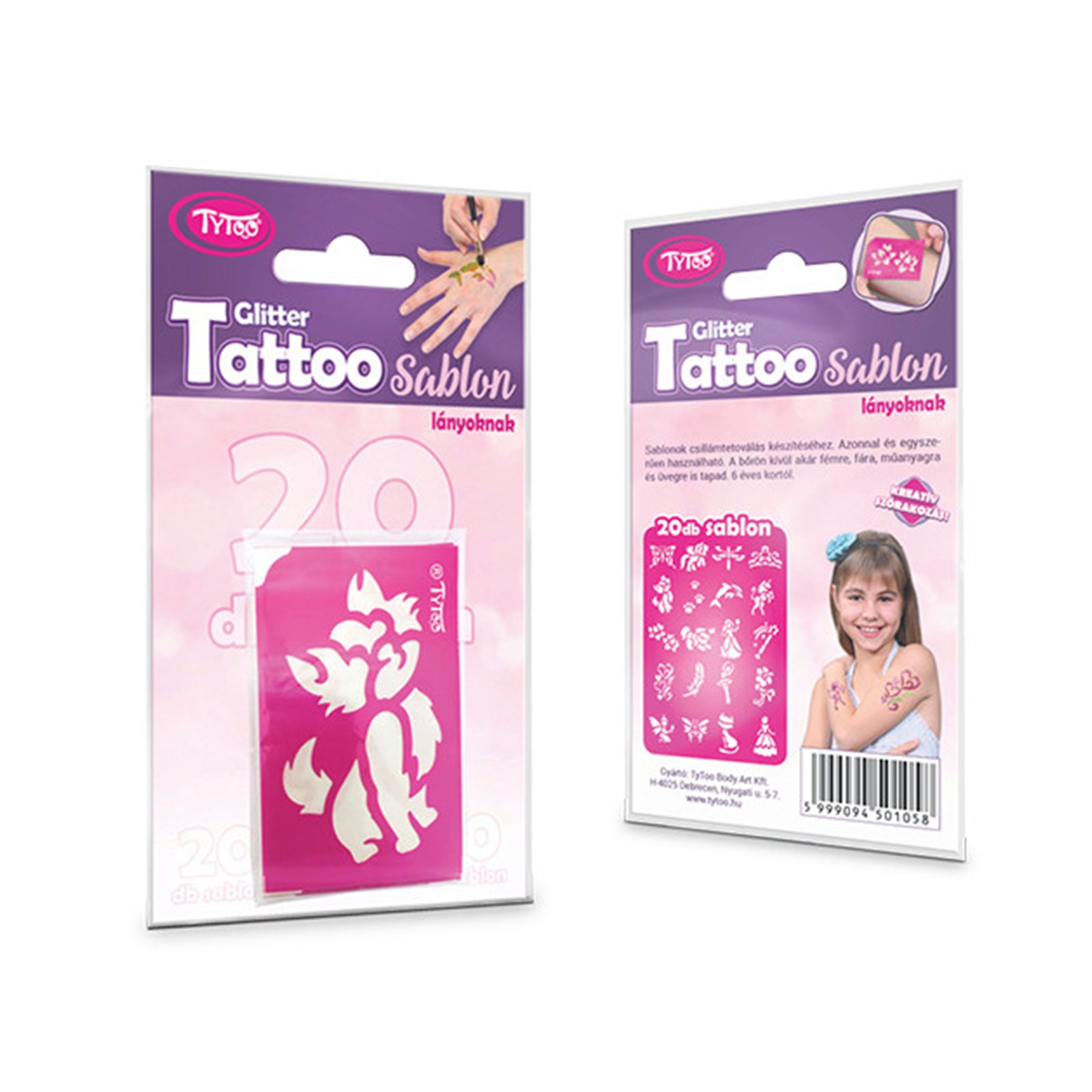 Set Șabloane Tatuaje Temporare pentru Fete, 21 Bucăți, Reutilizabile [2]
