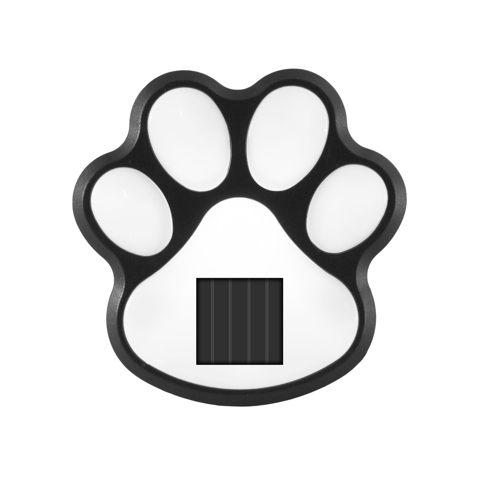 Lampă solară LED - amprenta câinelui, înjunghiere - plastic - negru [2]