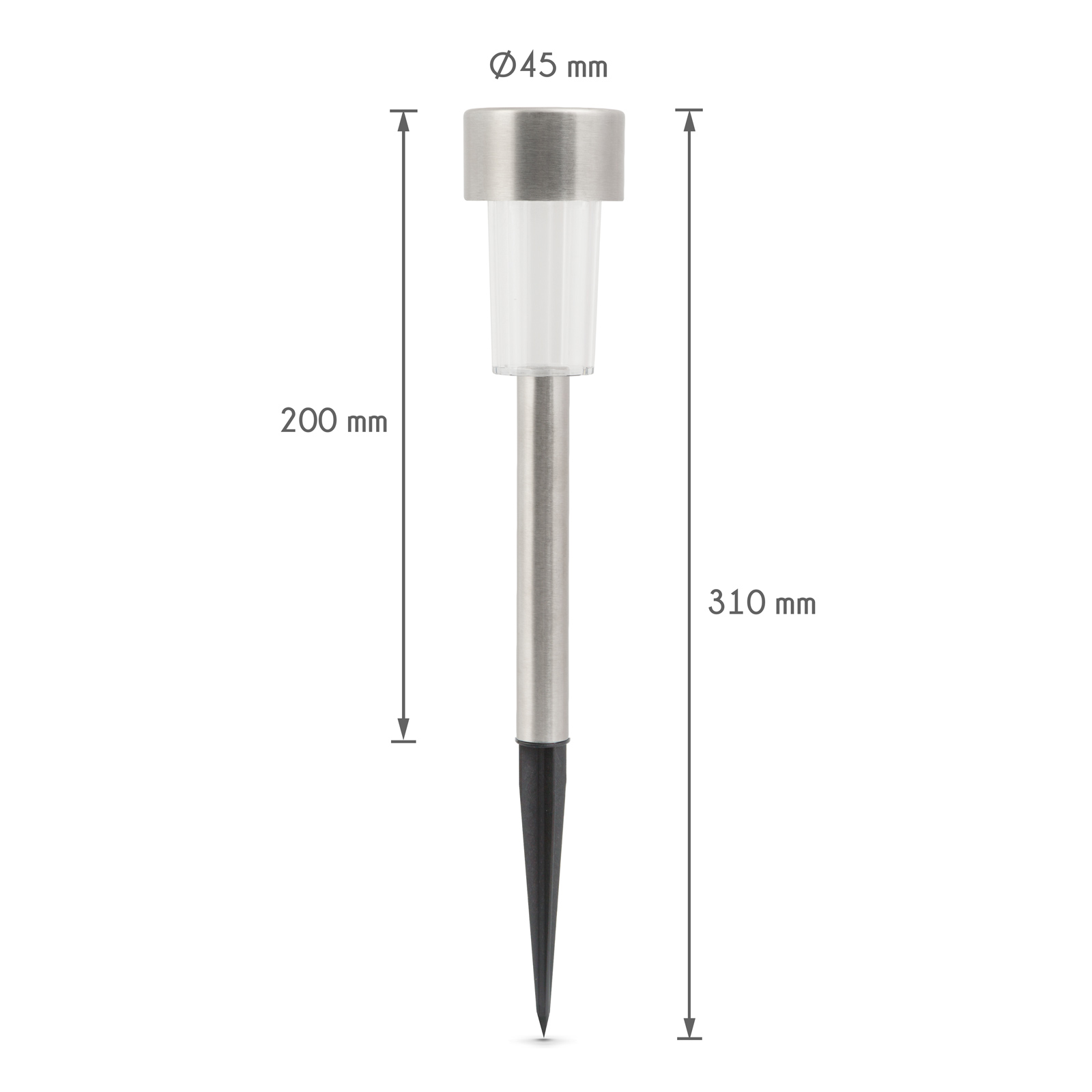 Lampa solara LED gradina, iluminat exterior, cu tarus, aprindere automata, metal, lumina alba rece [3]