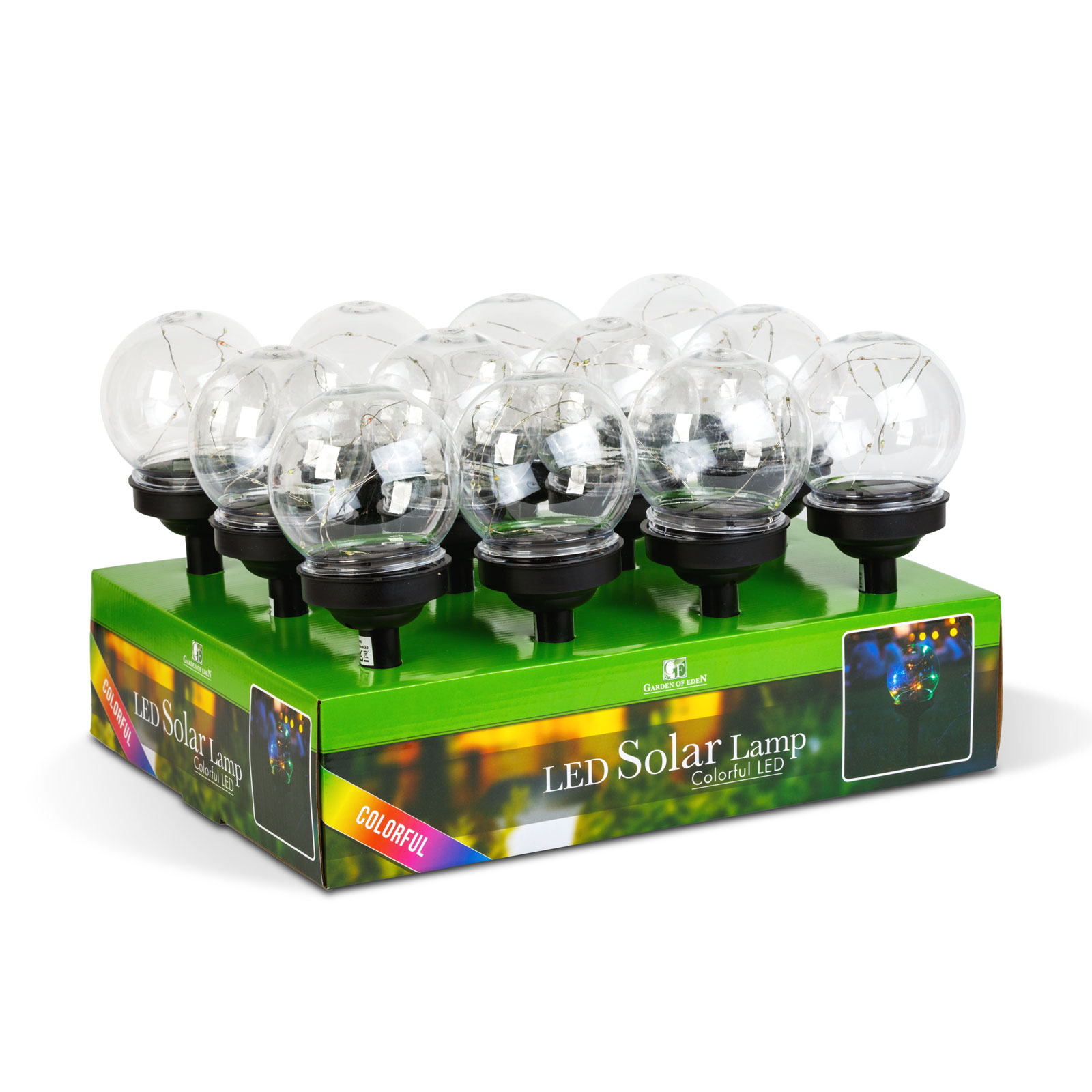 Lampa solara LED sferica colorata, cu tarus, iluminat gradina, aprindere automata, decor exterior [3]