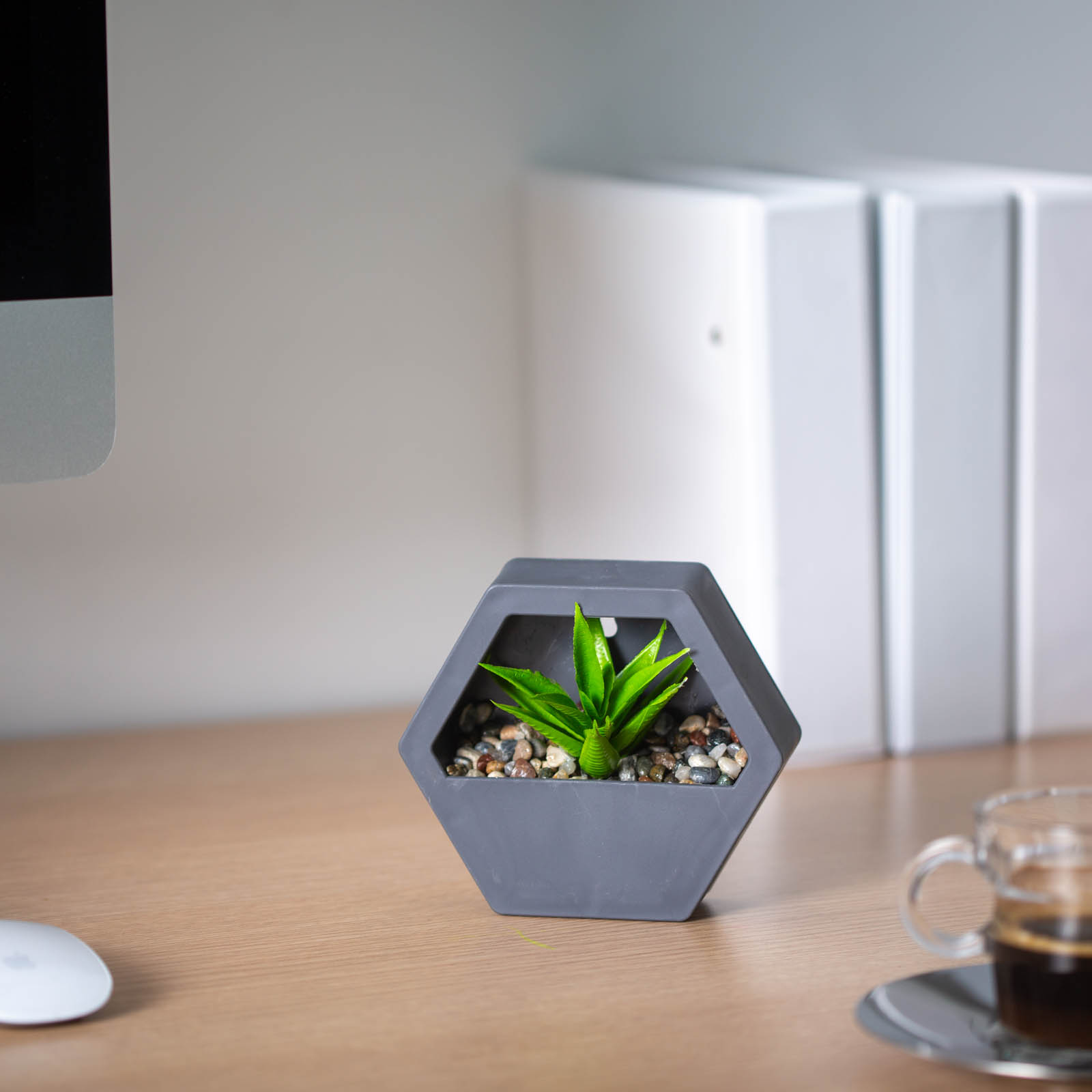 Planta artificiala decorativa perete 13 cm, cu agatatoare, 4 modele, decor casa birou realist [3]