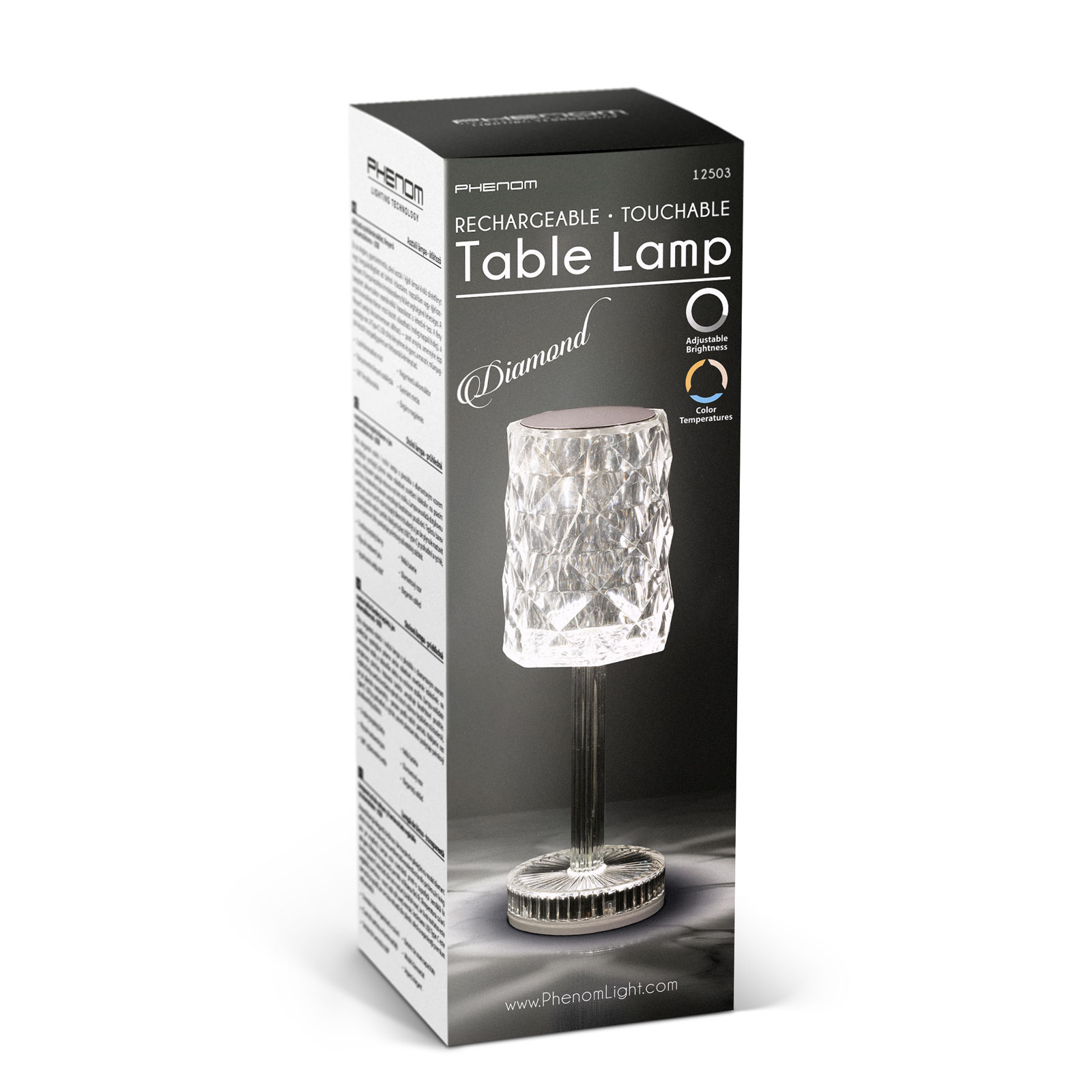 Lampa de masa - transparenta - caldura reglabila de culoare, luminozitate - baterie - USB [3]