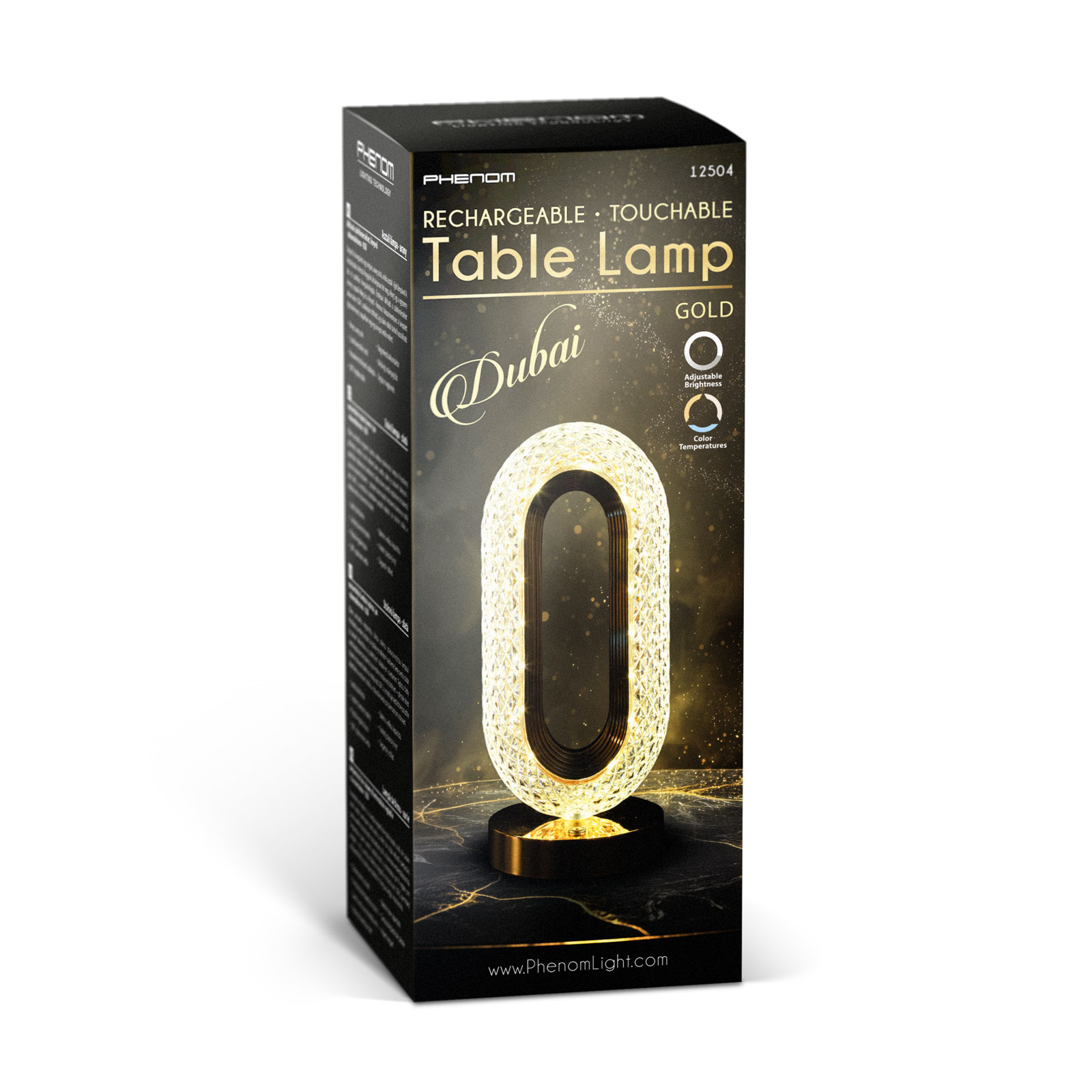 Lampa de masa - aur - temperatura reglabila a culorii, luminozitate - baterie - USB [3]