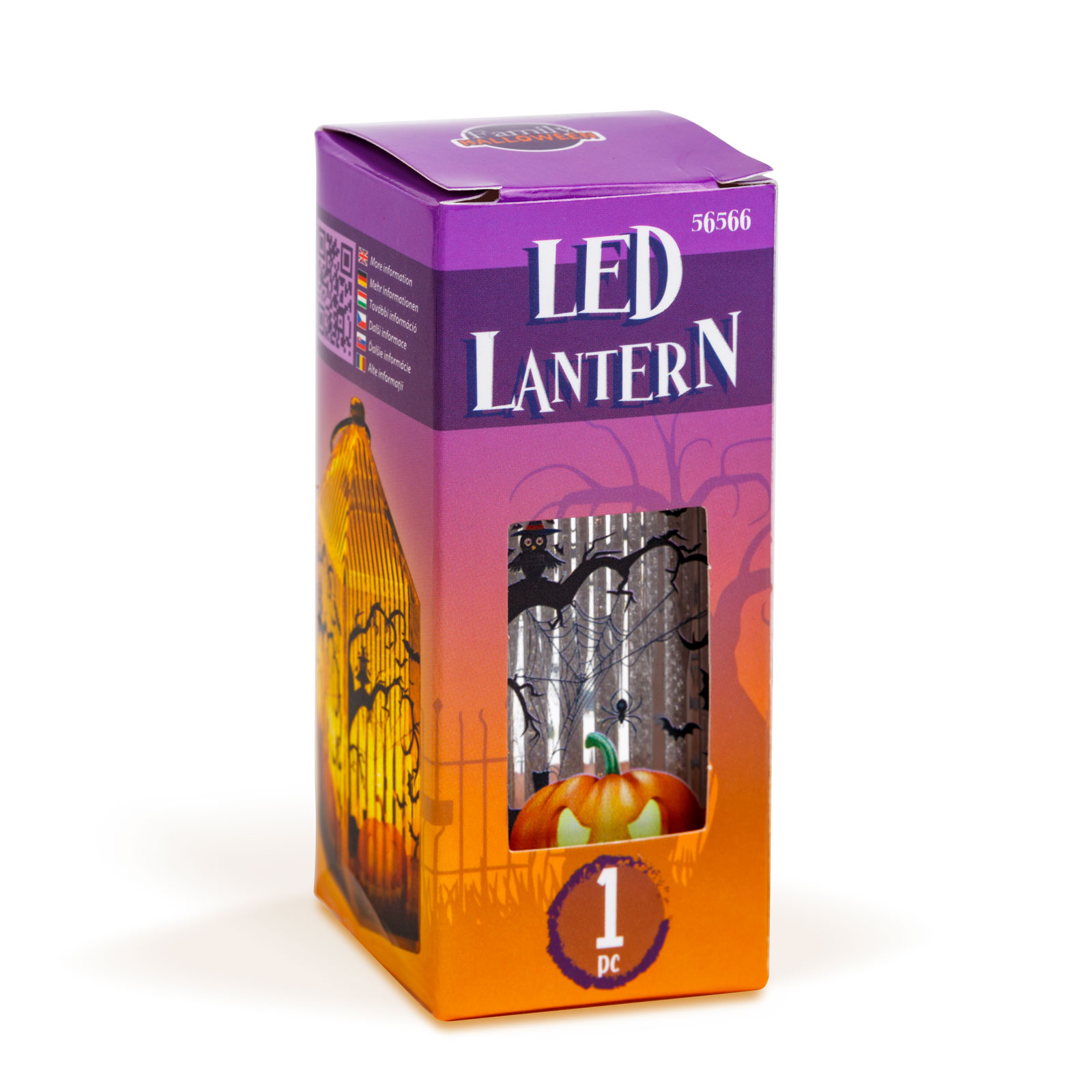 Lampă LED Halloween - dovleac - LED portocaliu - 2 x LR44 - 4 x 4 x 9,5 cm [3]