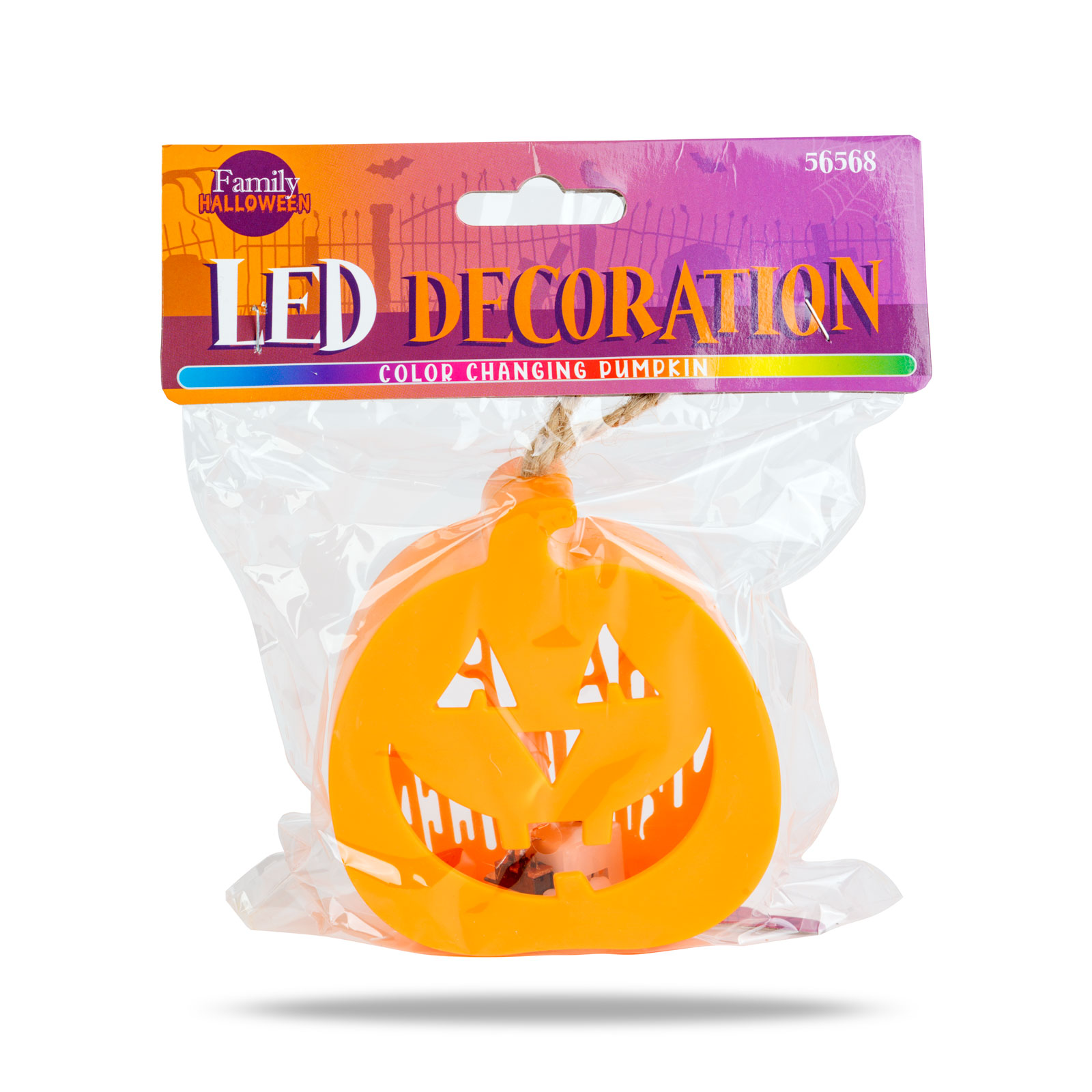 Decor LED Halloween - dovleac - LED RGB - 3 x LR1130 - 8,5 x 9 x 4 cm [3]