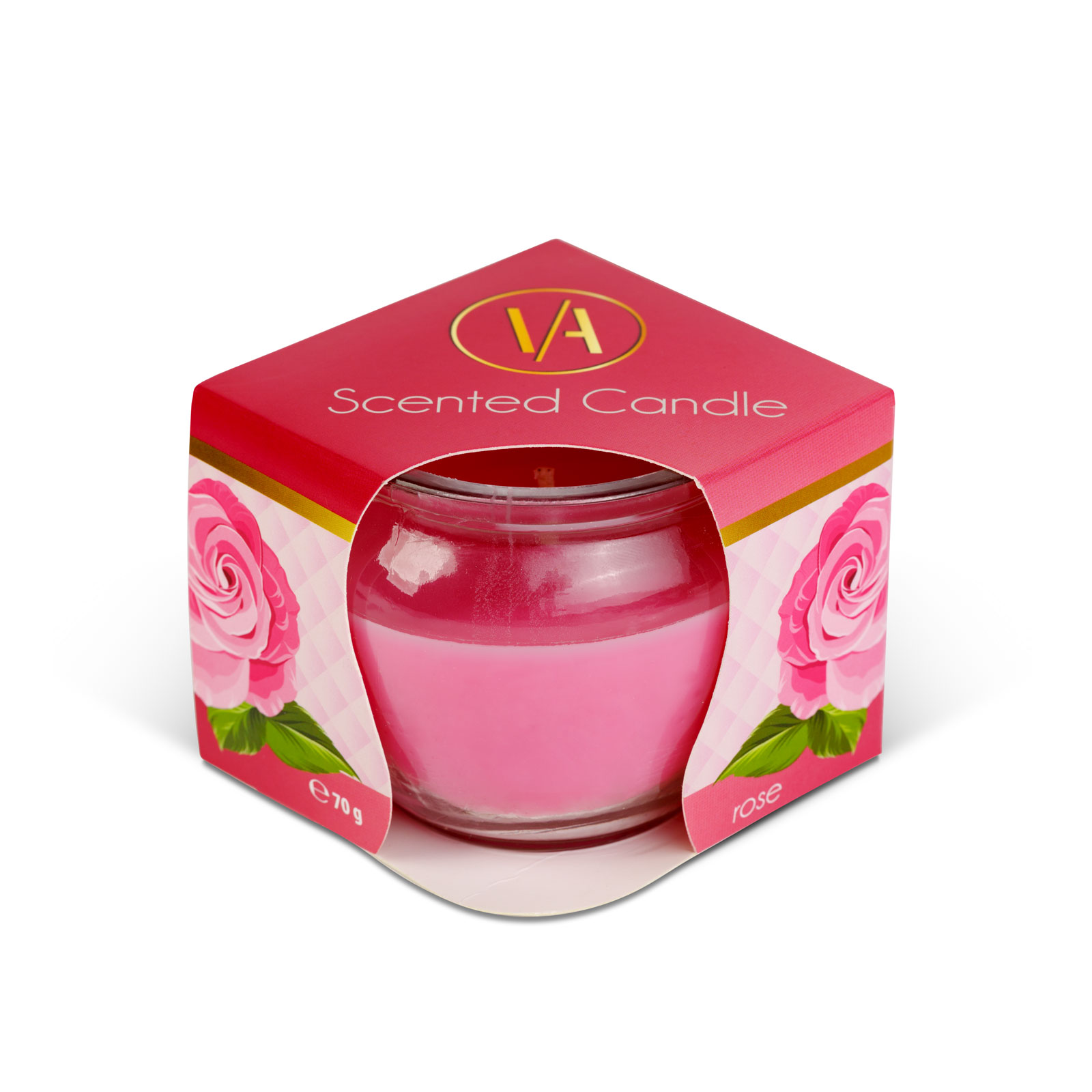 Lumanare parfumata - trandafir - 70 g [3]