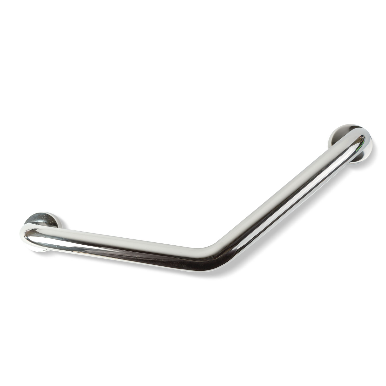 Maner siguranta baie inox cromat 45 grade, bara sprijin cada si dus, suport perete 25+25 cm [3]