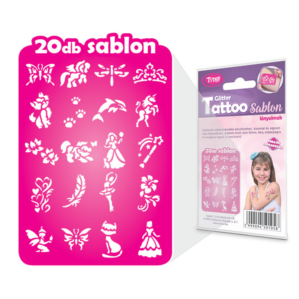 Set Șabloane Tatuaje Temporare pentru Fete, 21 Bucăți, Reutilizabile [3]