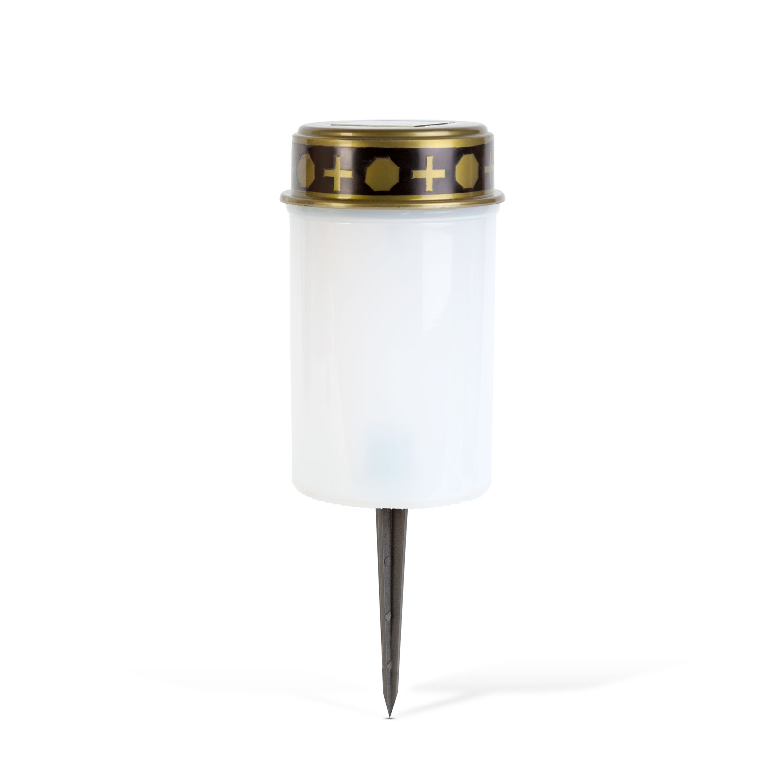 Lumanare solara LED efect flacara, fixare in pamant, alb cald, 20 cm, decor gradina exterior [4]