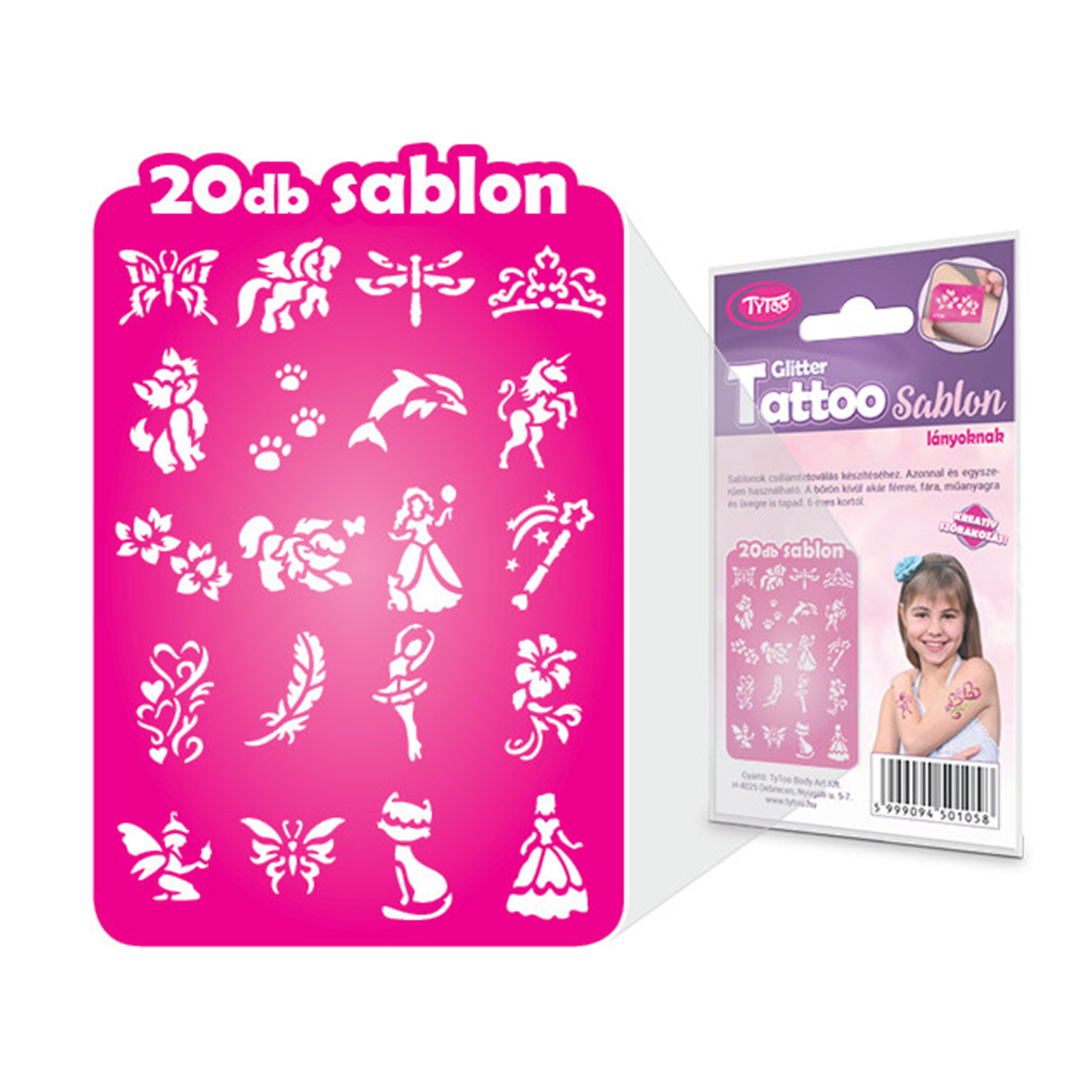 Set Șabloane Tatuaje Temporare pentru Fete, 21 Bucăți, Reutilizabile [4]