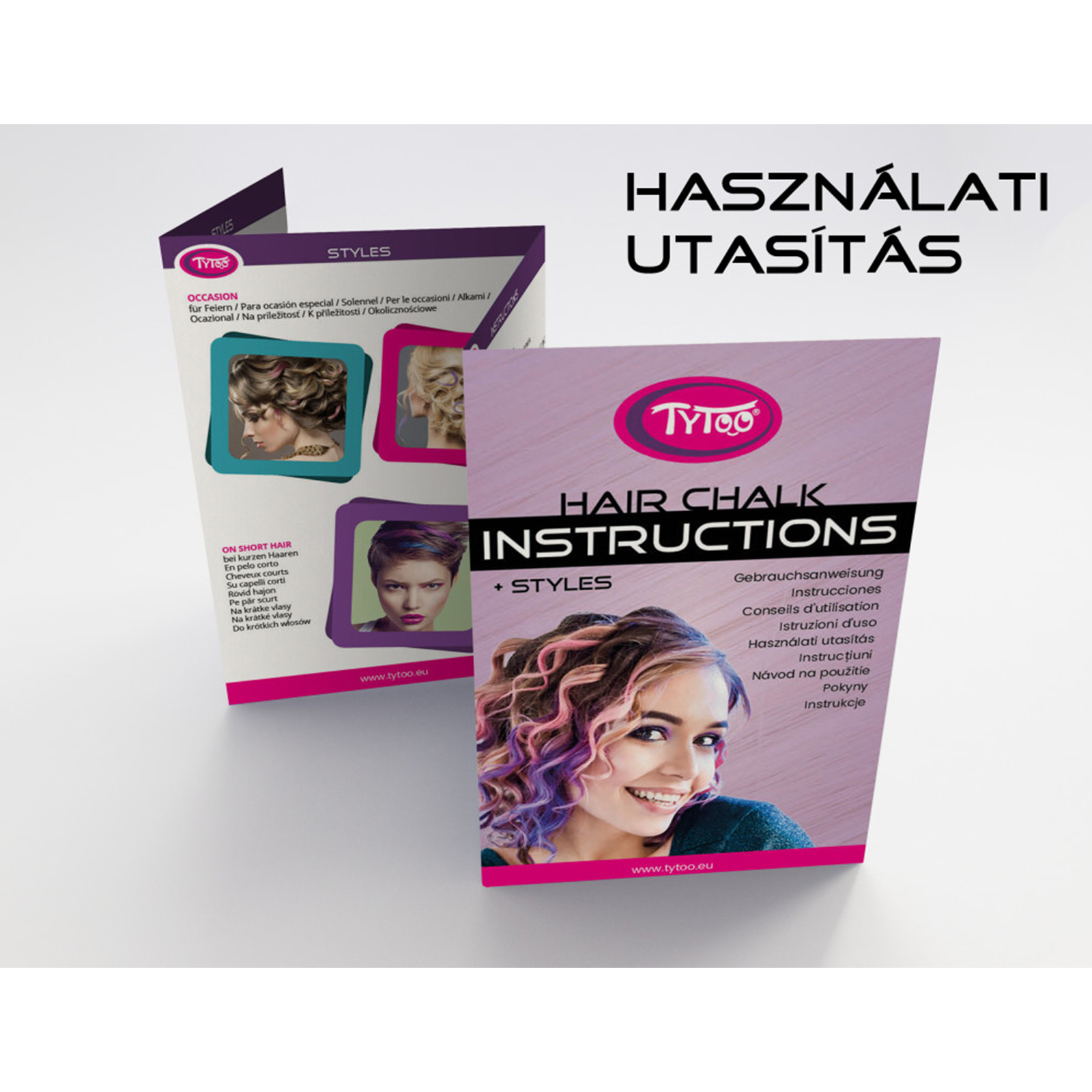 Creta de colorat parul - 4 culori - "Wave Rainbow" [4]