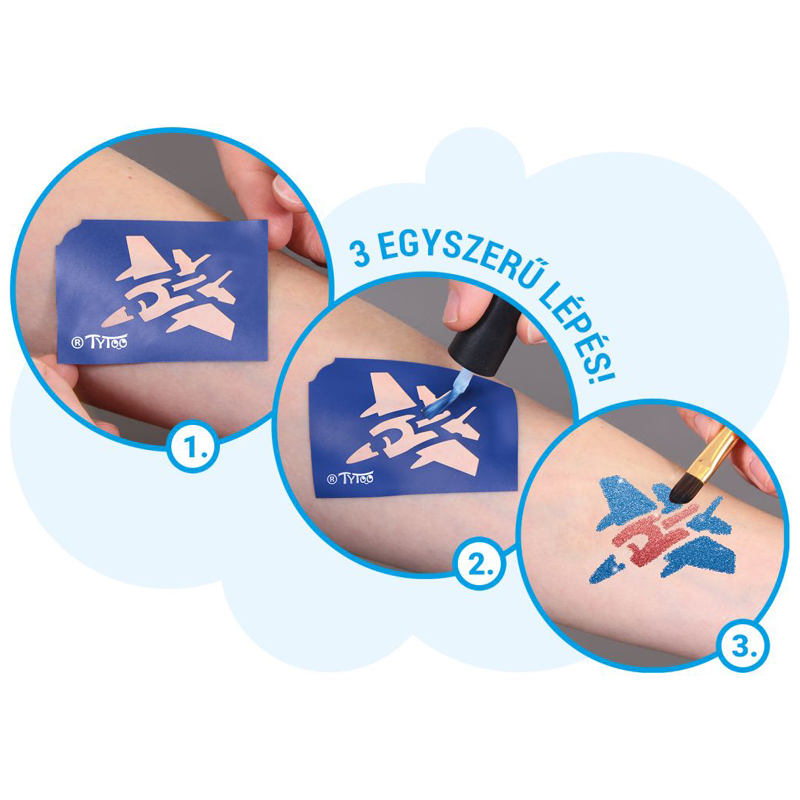 Set de tatuaj cu sclipici [4]