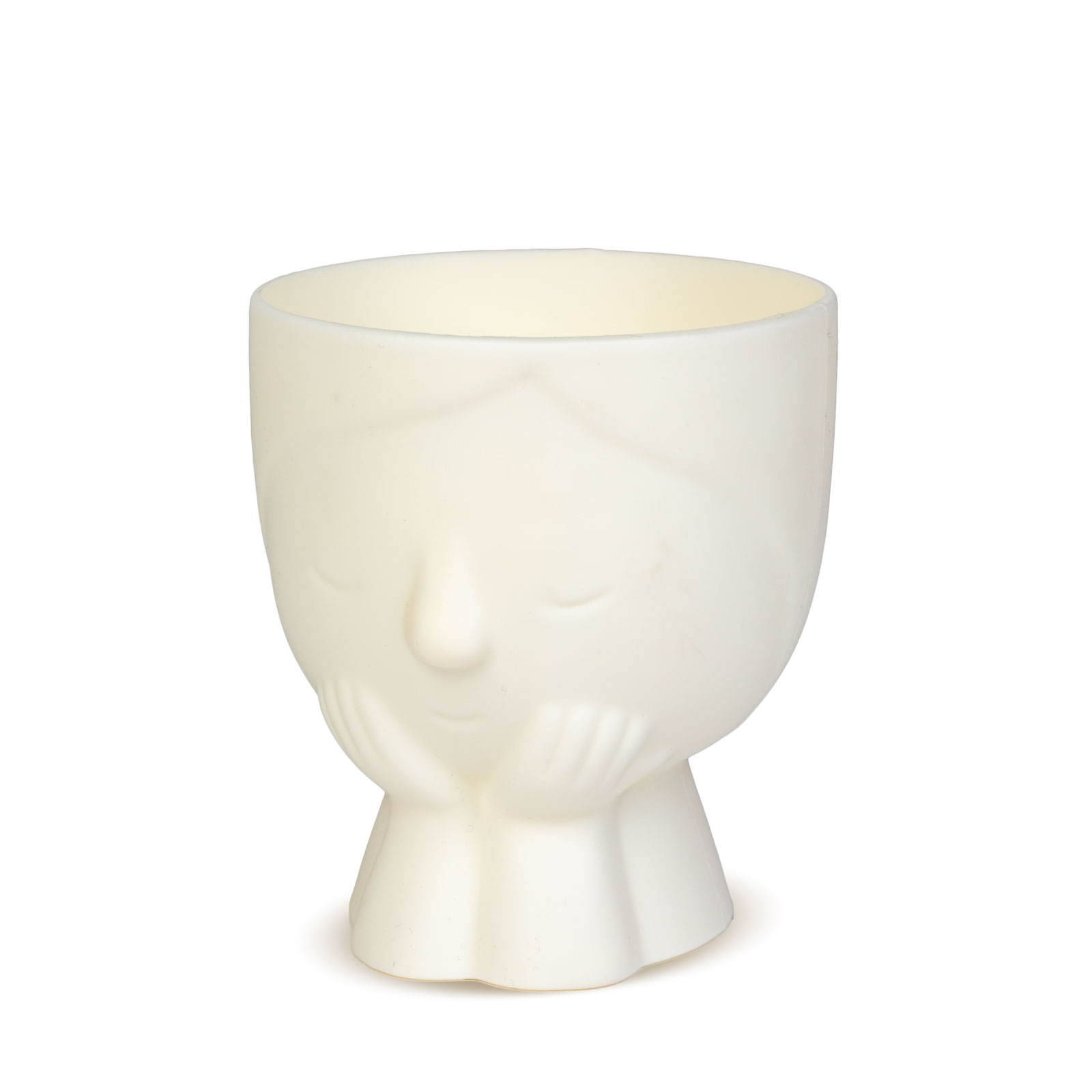 Ghiveci decorativ fata 10 cm, 5 culori pastel, pentru plante sau depozitare, decor interior [5]