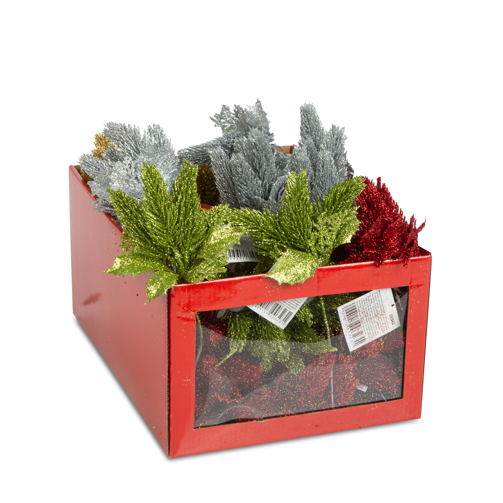 Decorațiune de Crăciun - auriu, argintiu, roșu, verde - cu țăruș, pliabilă - 8 x 22 cm [5]