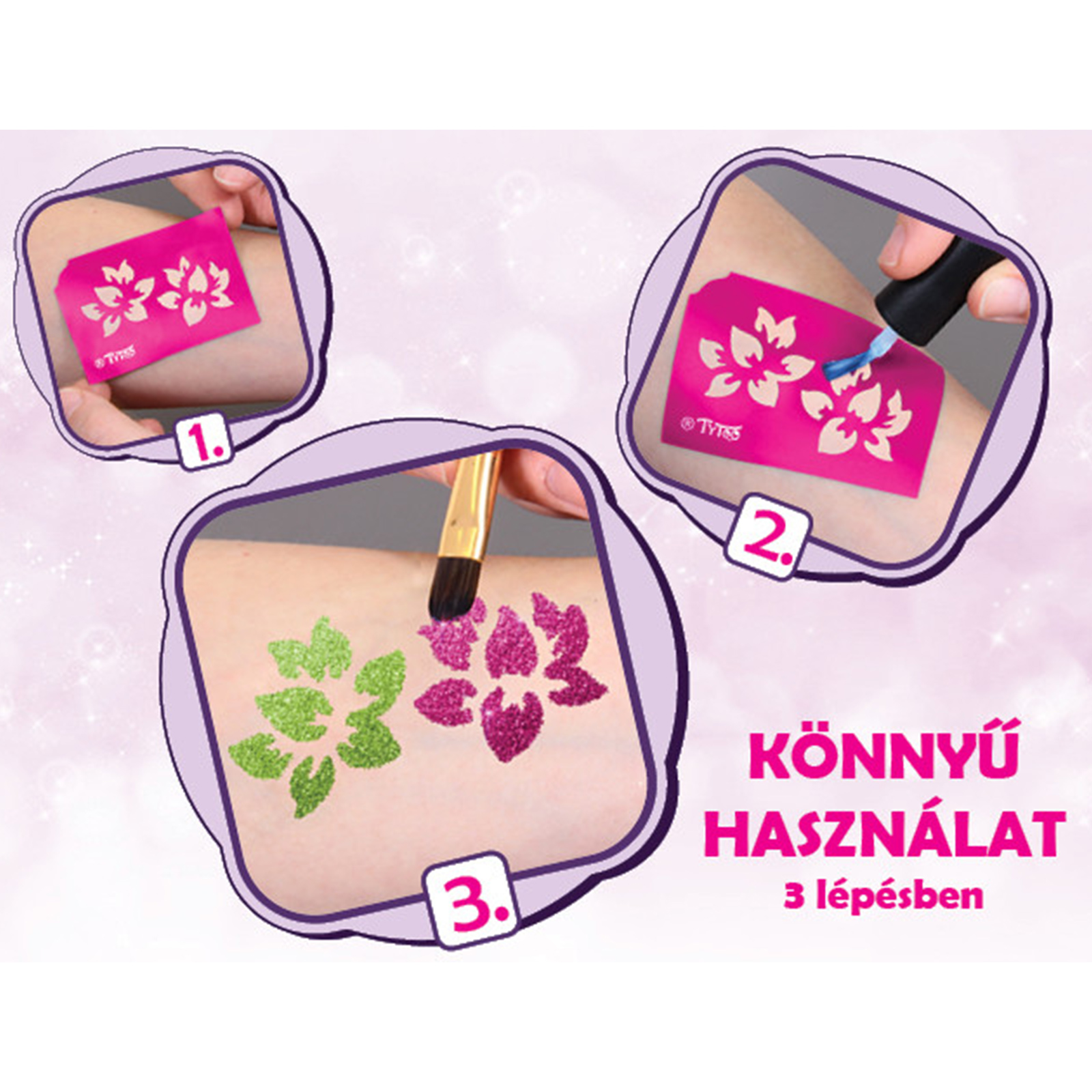 Set Șabloane Tatuaje Temporare pentru Fete, 21 Bucăți, Reutilizabile [6]