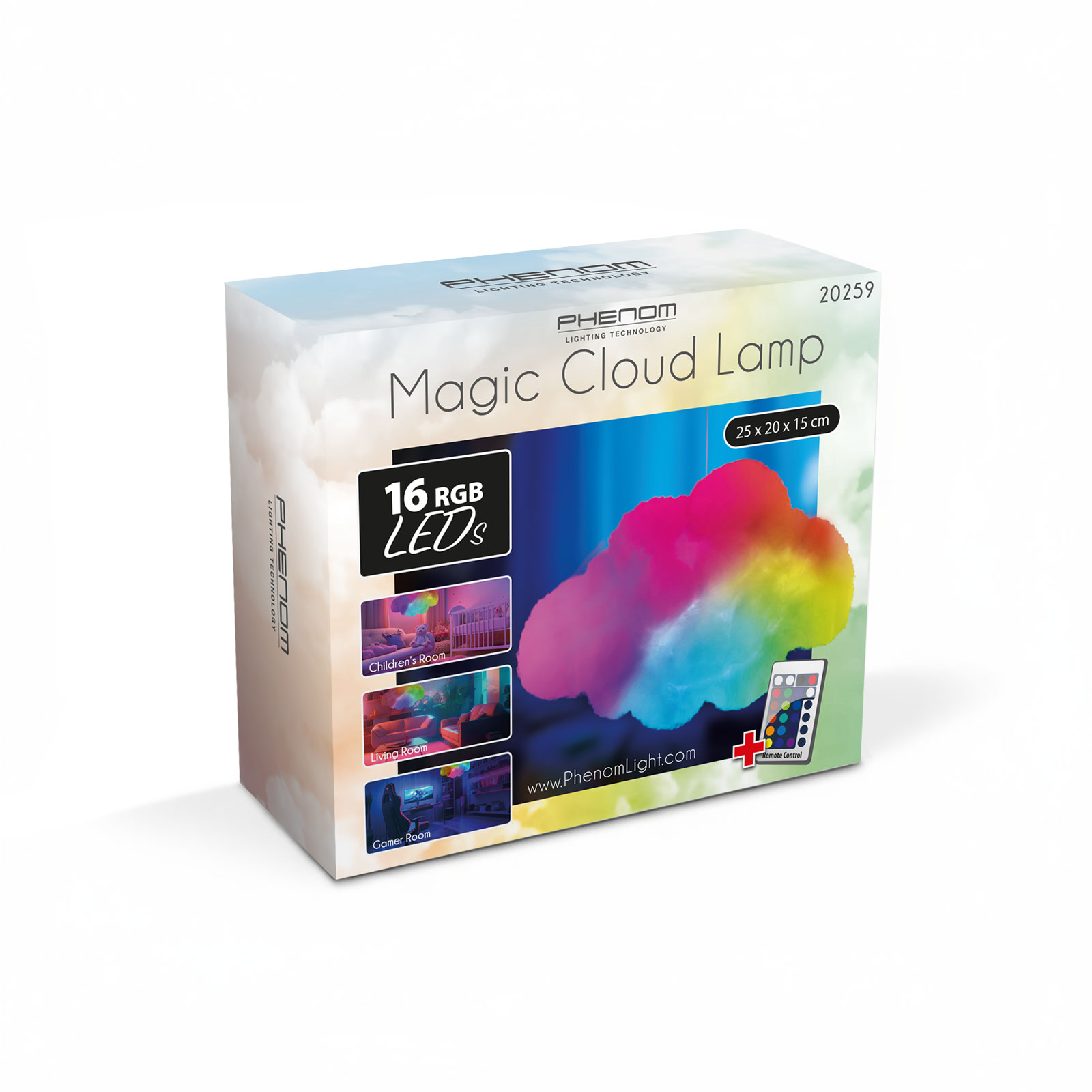 Lampă nor magic - 16 LED RGB - 3 x AAA - 25 x 20 x 15 cm [7]