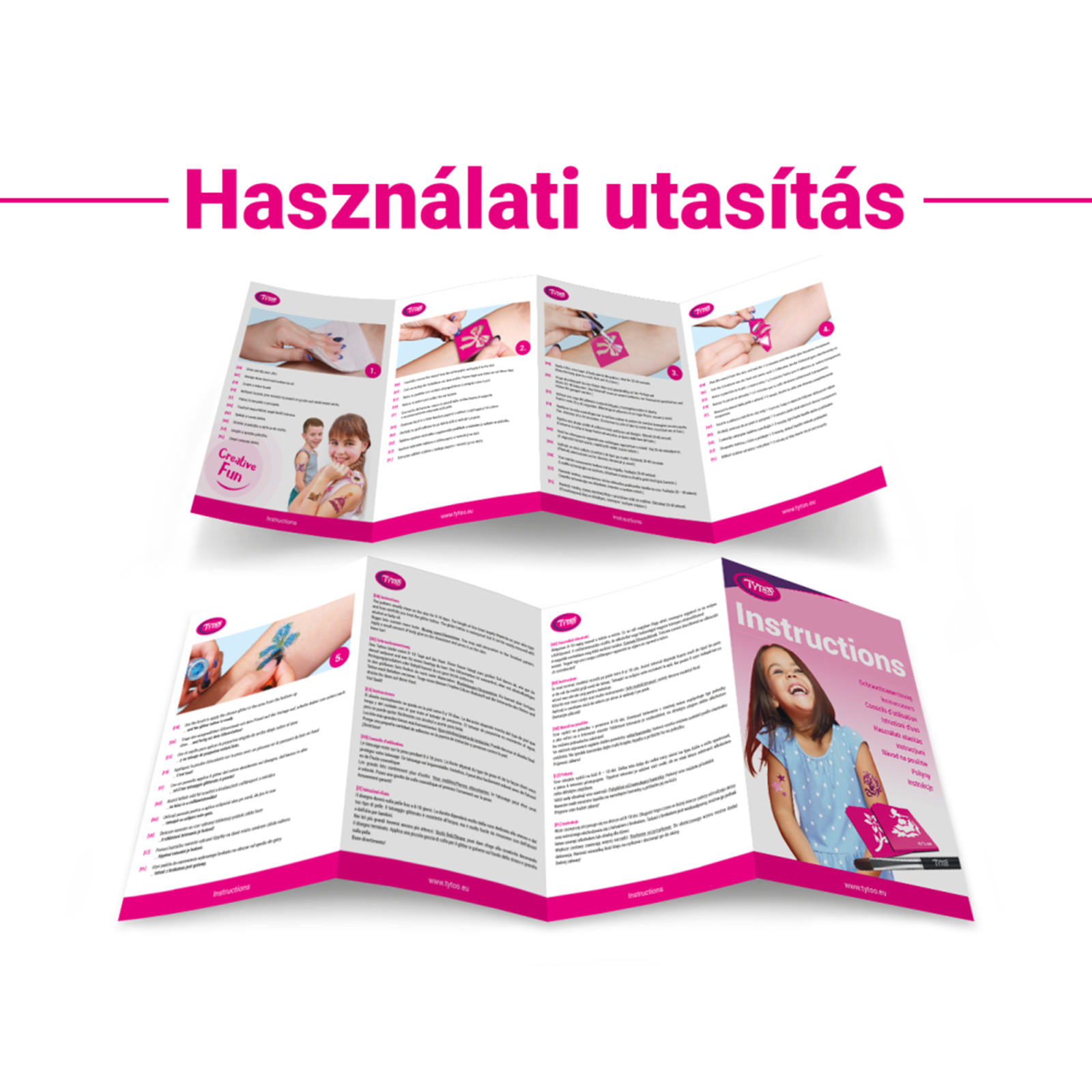 Cai și unicorni cu set de tatuaje sclipici [8]