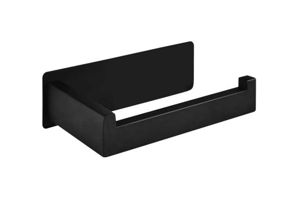 SUPORT HÂRTIE IGIENICĂ NEGRU MAT, OȚEL, FĂRĂ GĂURIRE, MODERN, PENTRU TOALETĂ, LOFT [1]